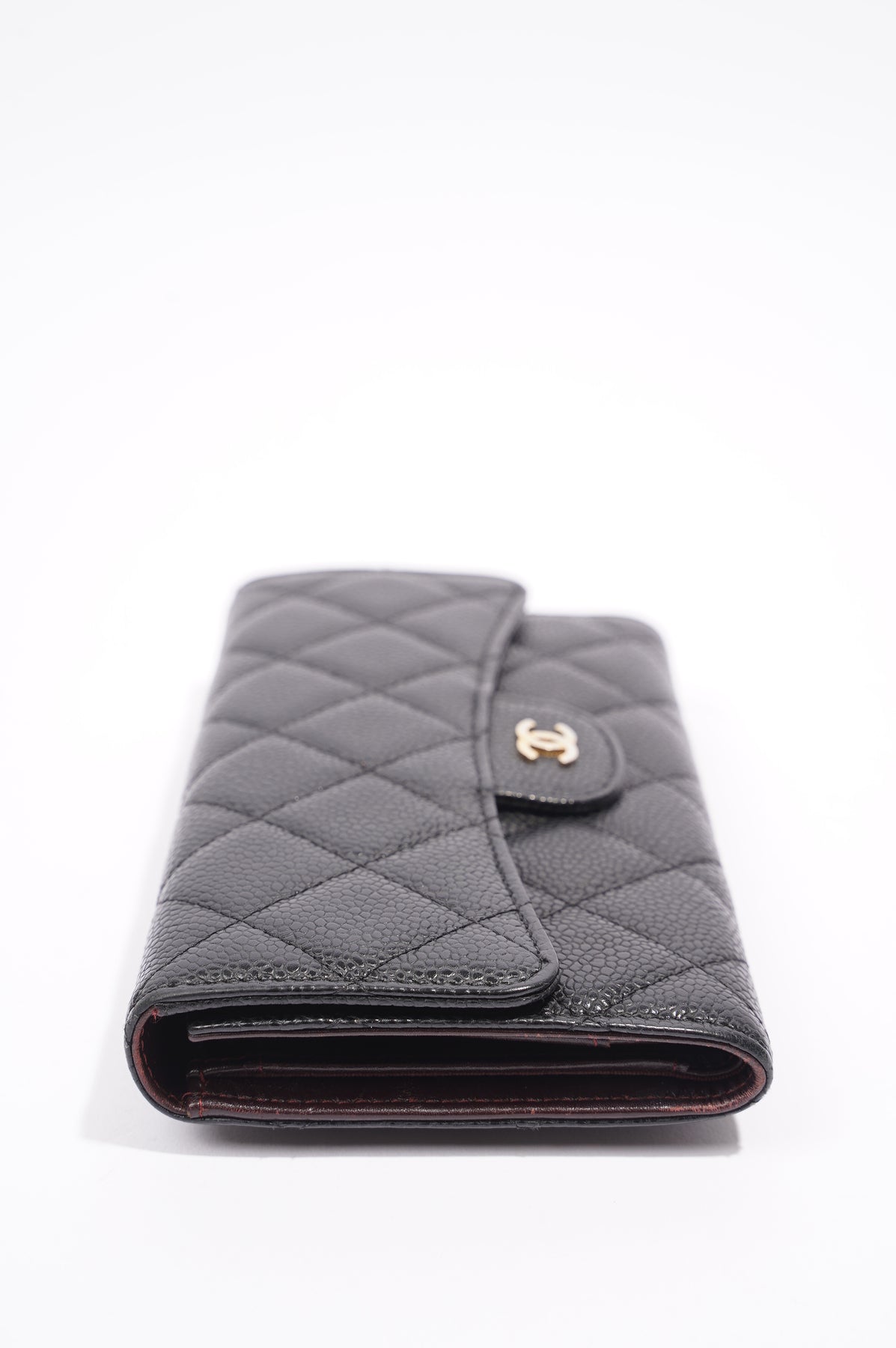 black leather chanel wallet