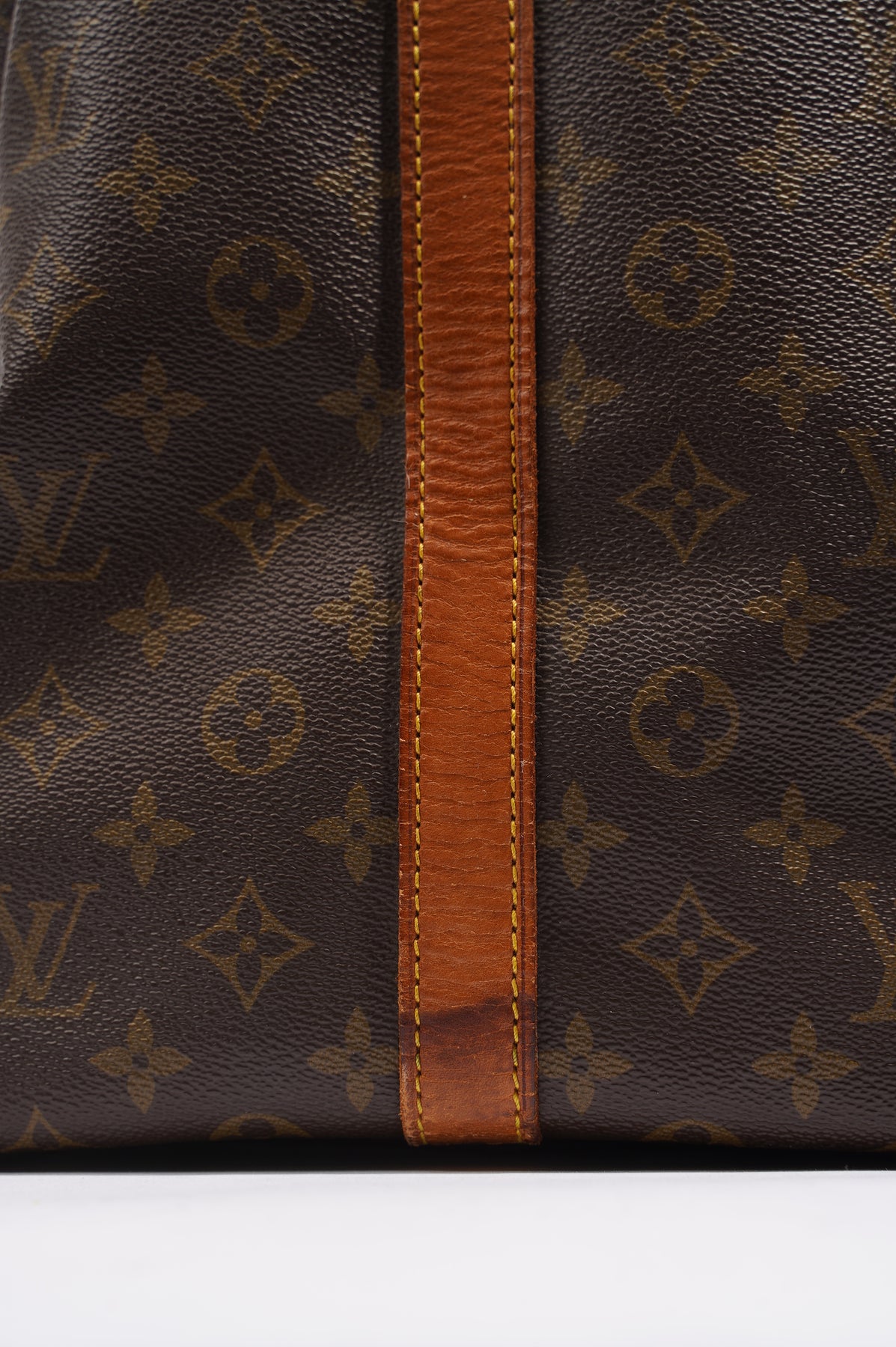 LOUIS VUITTON Keepall Bandouliere 55 Monogram Canvas Travel Bag Brown