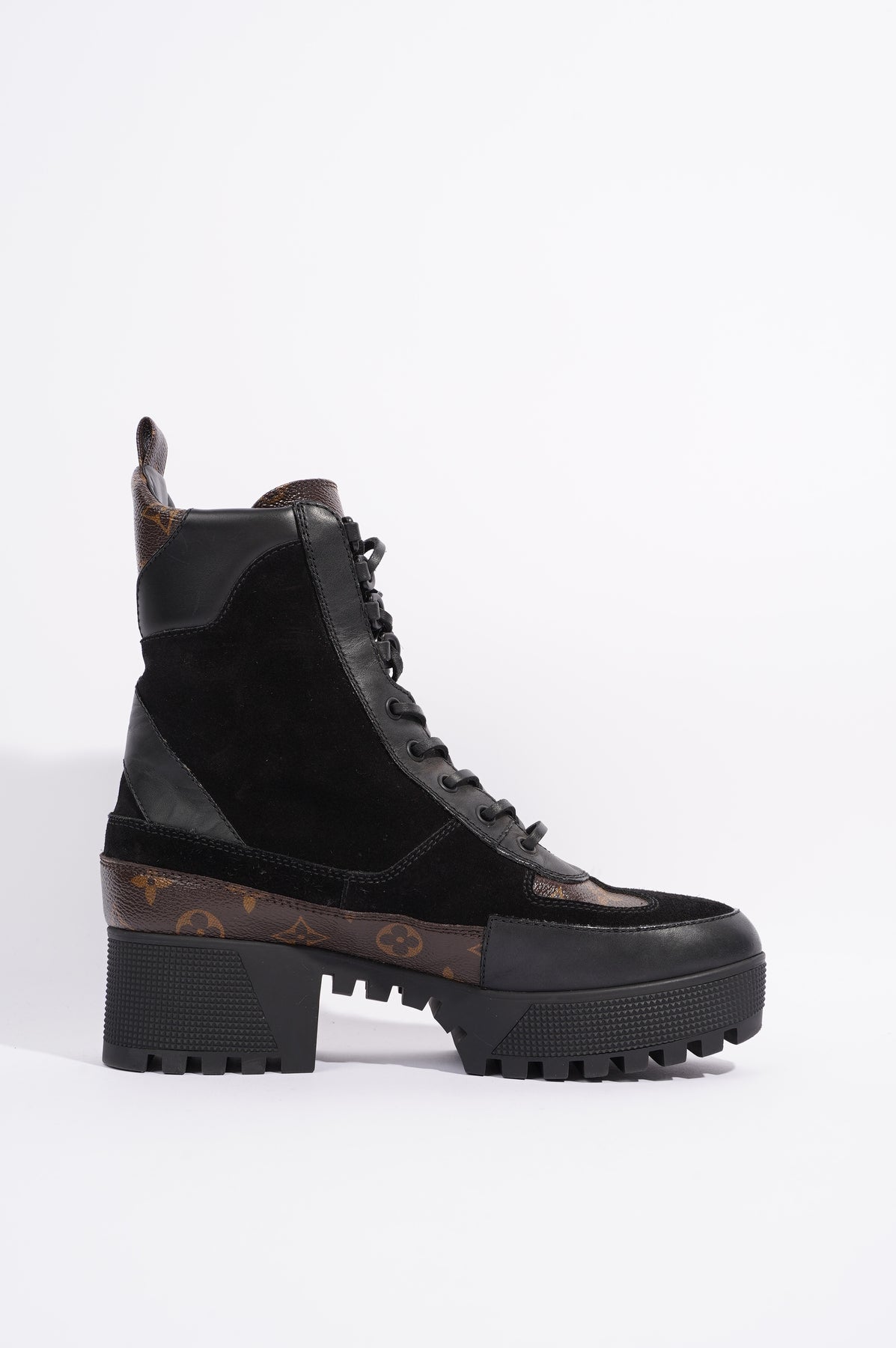 Louis Vuitton Laureate Platform Desert Boots, Grey, 41