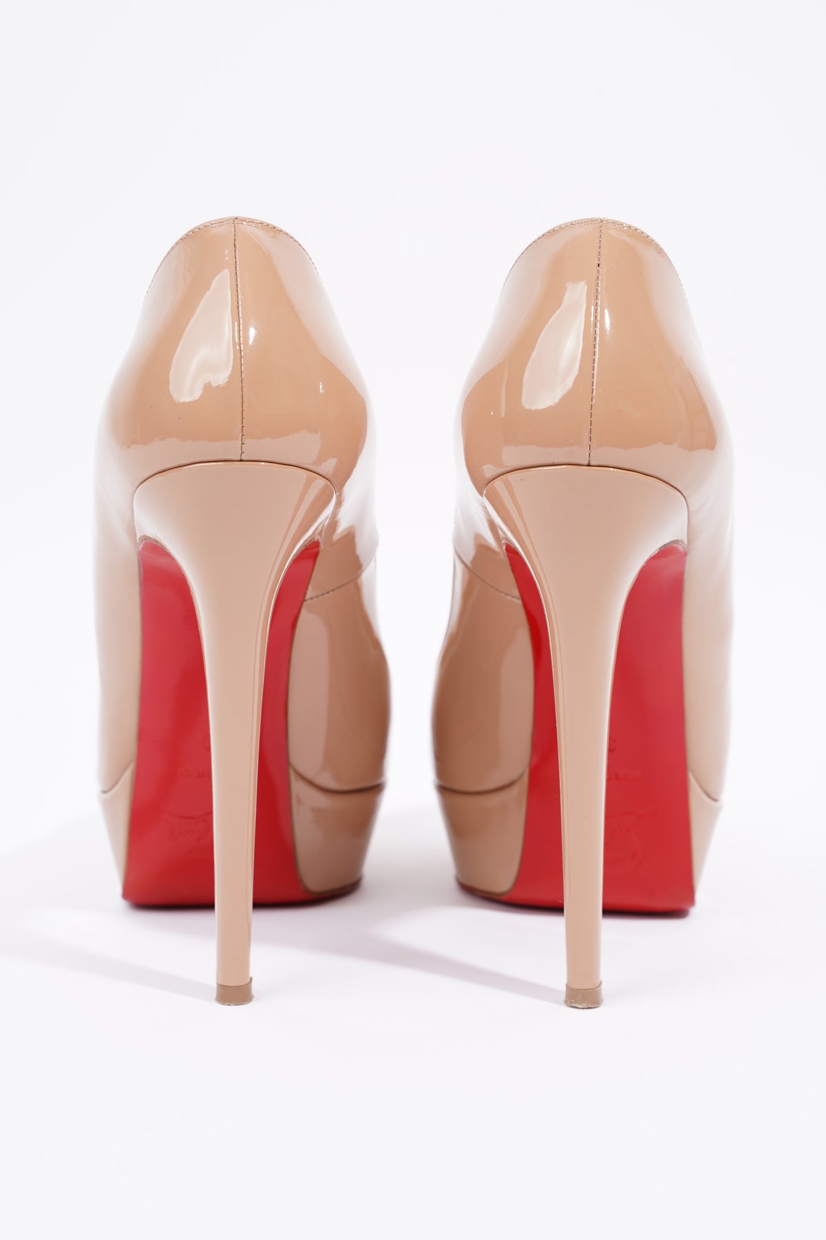 Louis Vuitton, Shoes, Christian Louboutin Nude Patent Bianca Heels