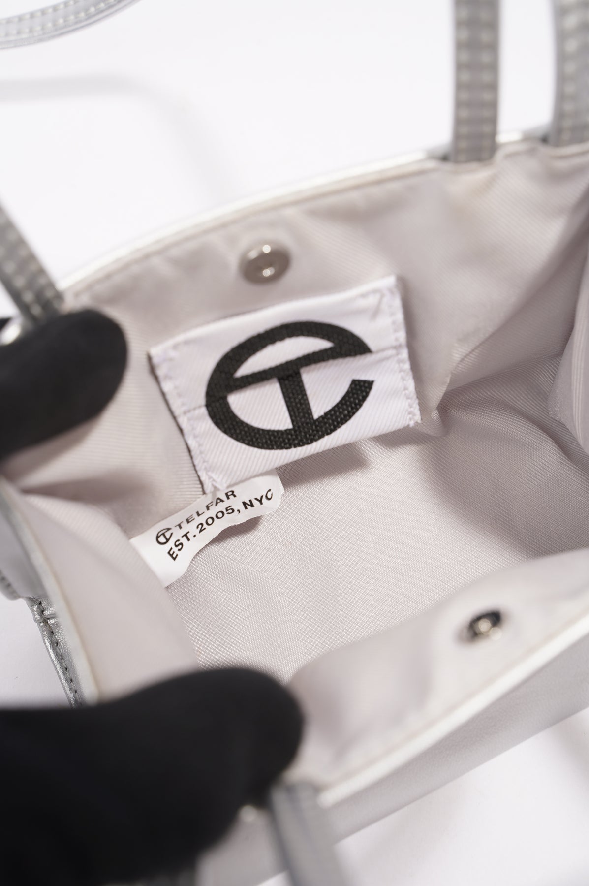 Telfar Small Shopping Bag Ballerina in Polyurethane/Polyester with  Silver-tone - US