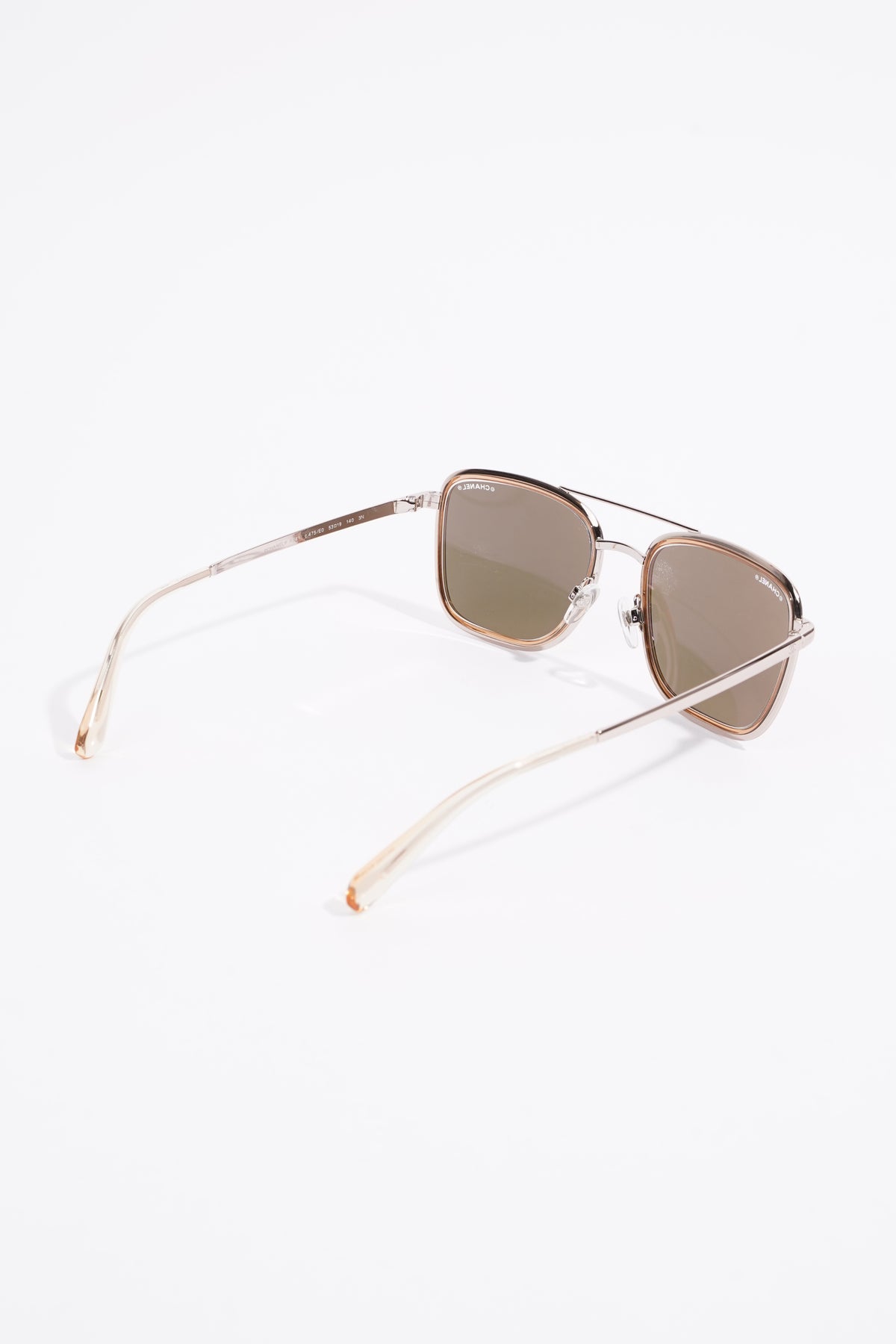 Chanel Metal Pilot Sunglasses Rose Gold Metal Acetate 140 – Luxe