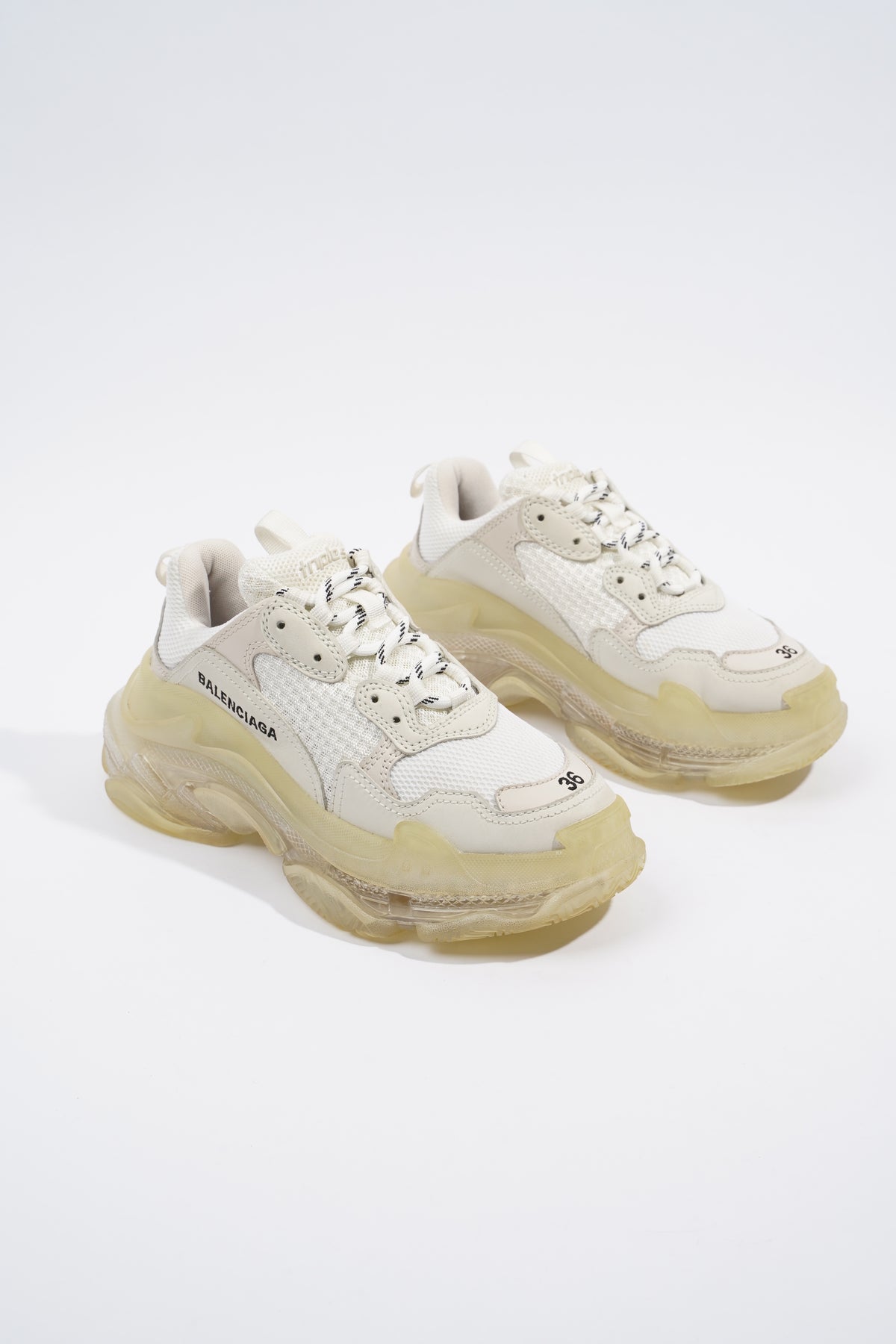 Balenciaga Triple S White / Clear Sole EU 36 / UK 3 – Luxe Collective