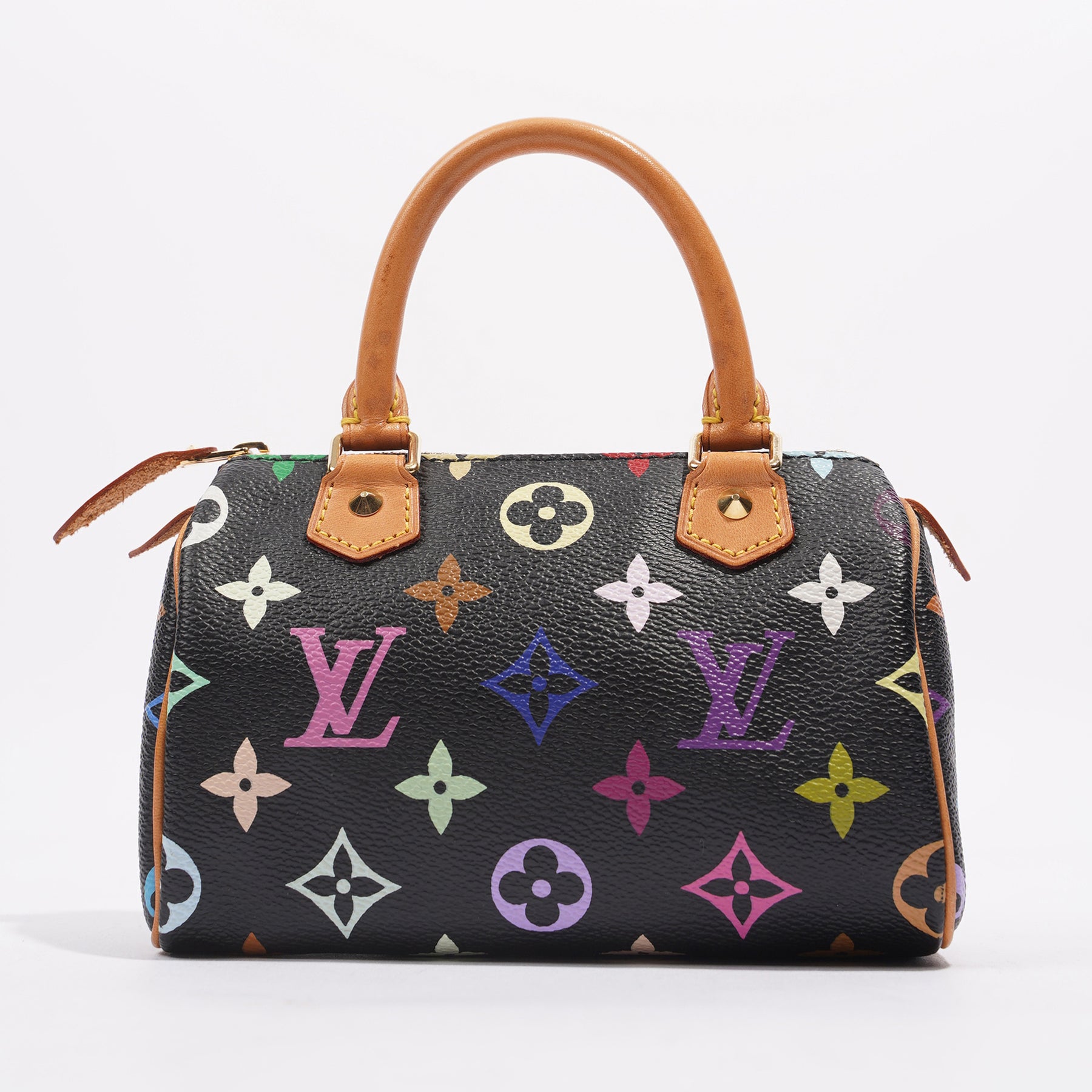 Louis Vuitton Womens Speedy Handbag Murakami Monogram Canvas Nano