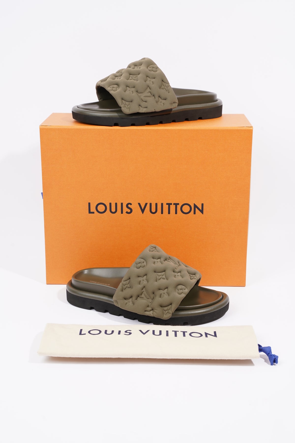 Louis Vuitton Womens Pool Pillow Monogram Slides EU 38 / UK 5