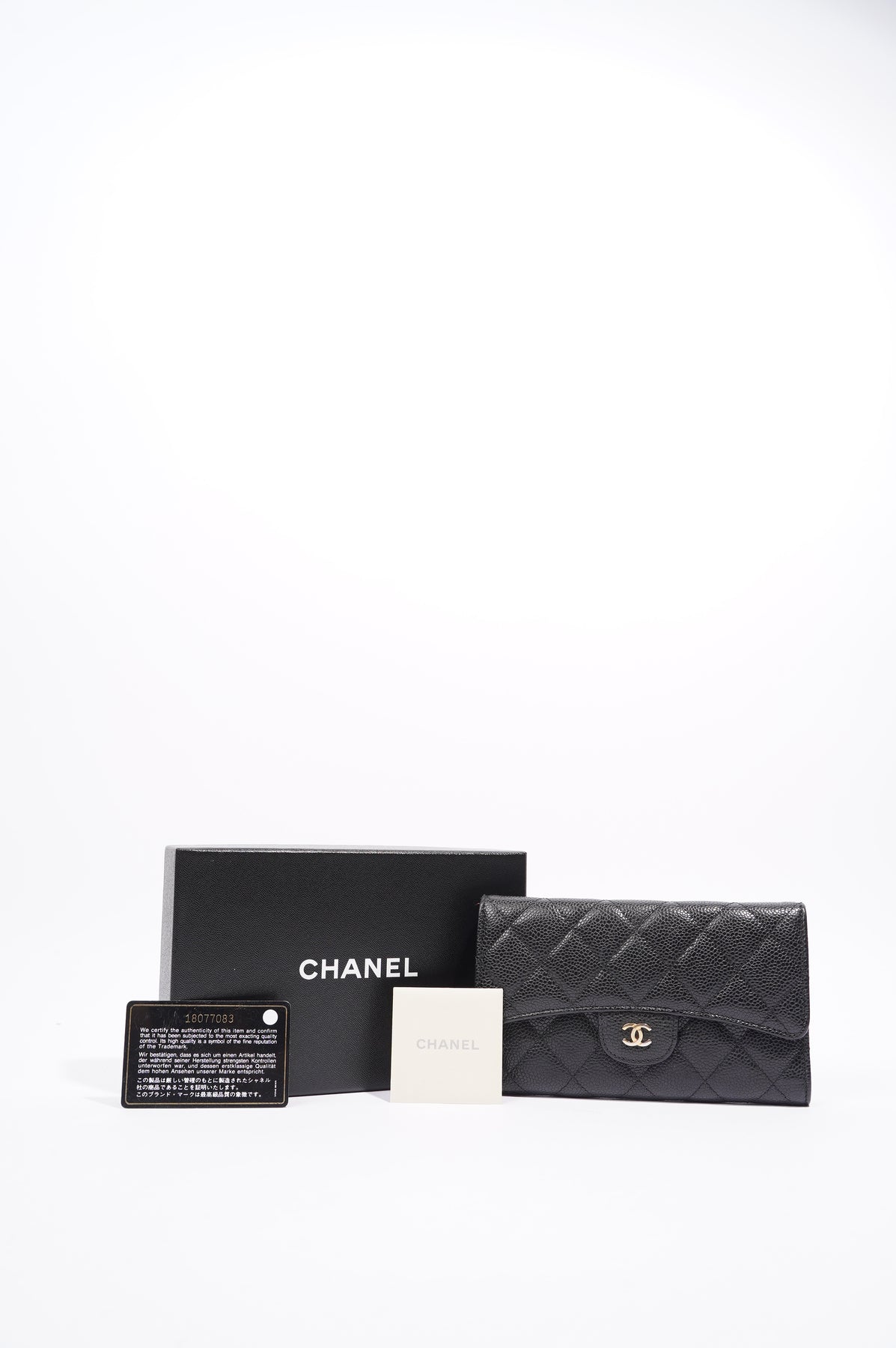 Chanel Caviar Leather CC Monogram French Kisslock Wallet CC-W0539P-0008