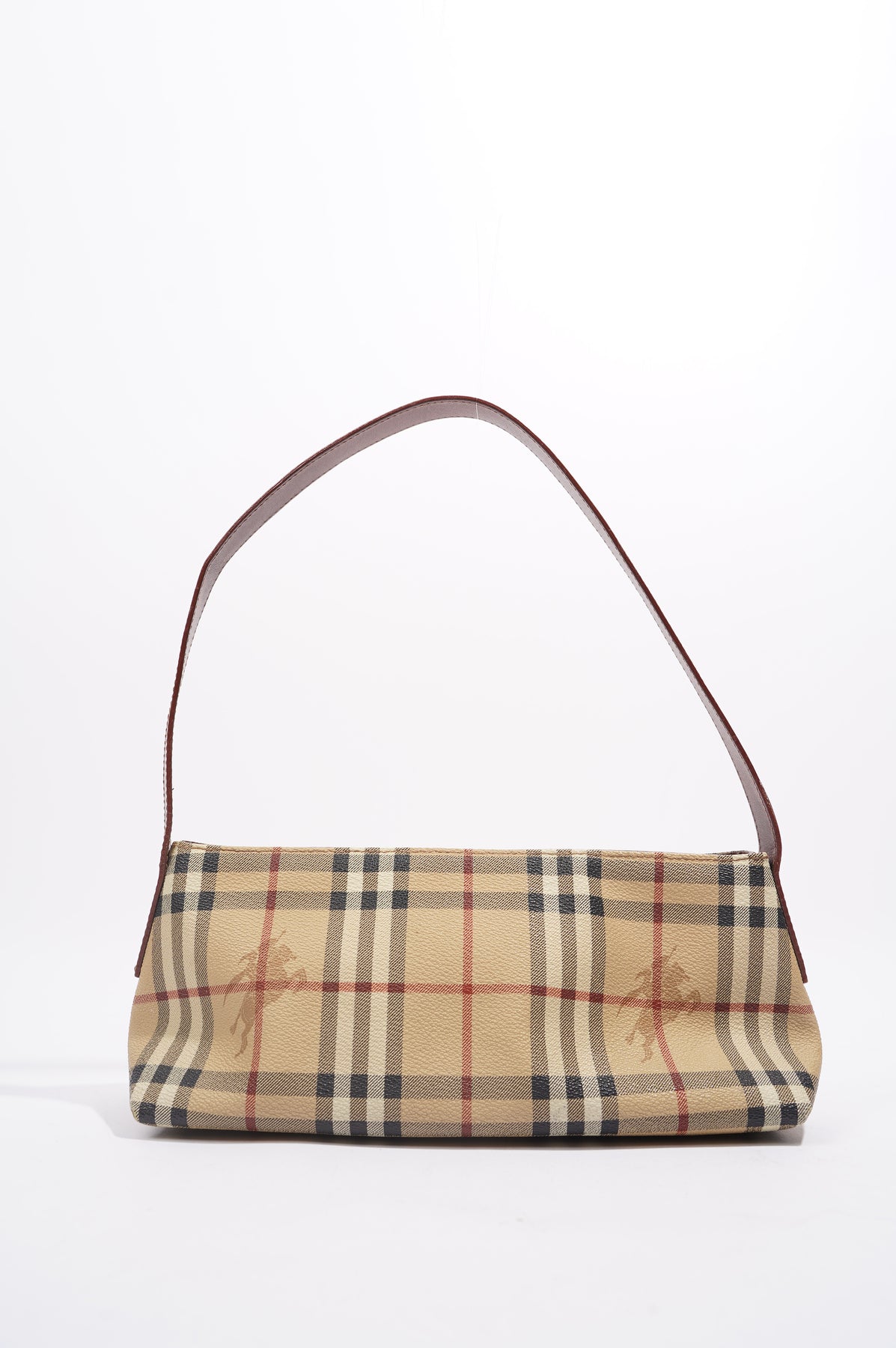 Burberry Vintage Check Canvas Cross-body Bag In Beige Multi