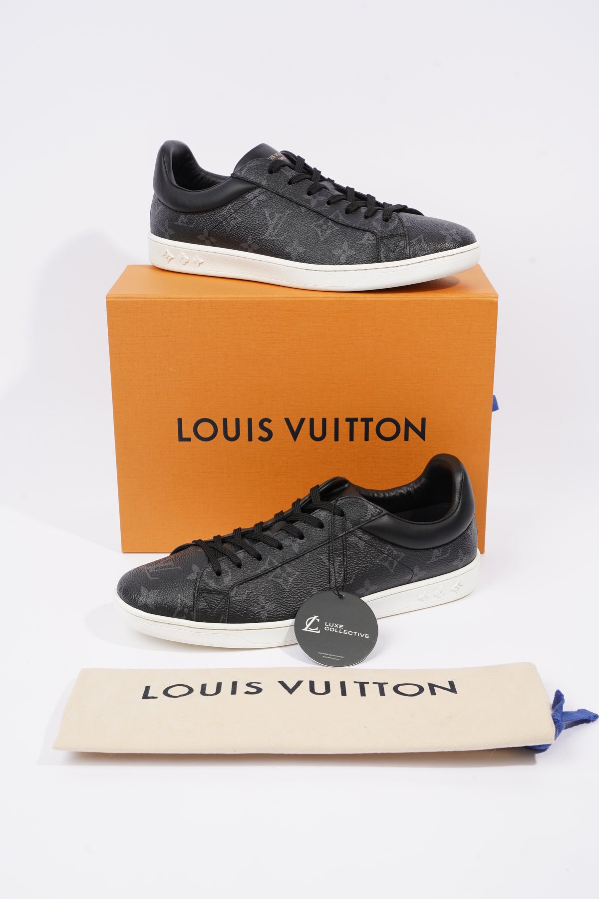 Louis Vuitton Mens Luxembourg Sneaker Monogram Eclipse EU 42 / UK 8 – Luxe  Collective