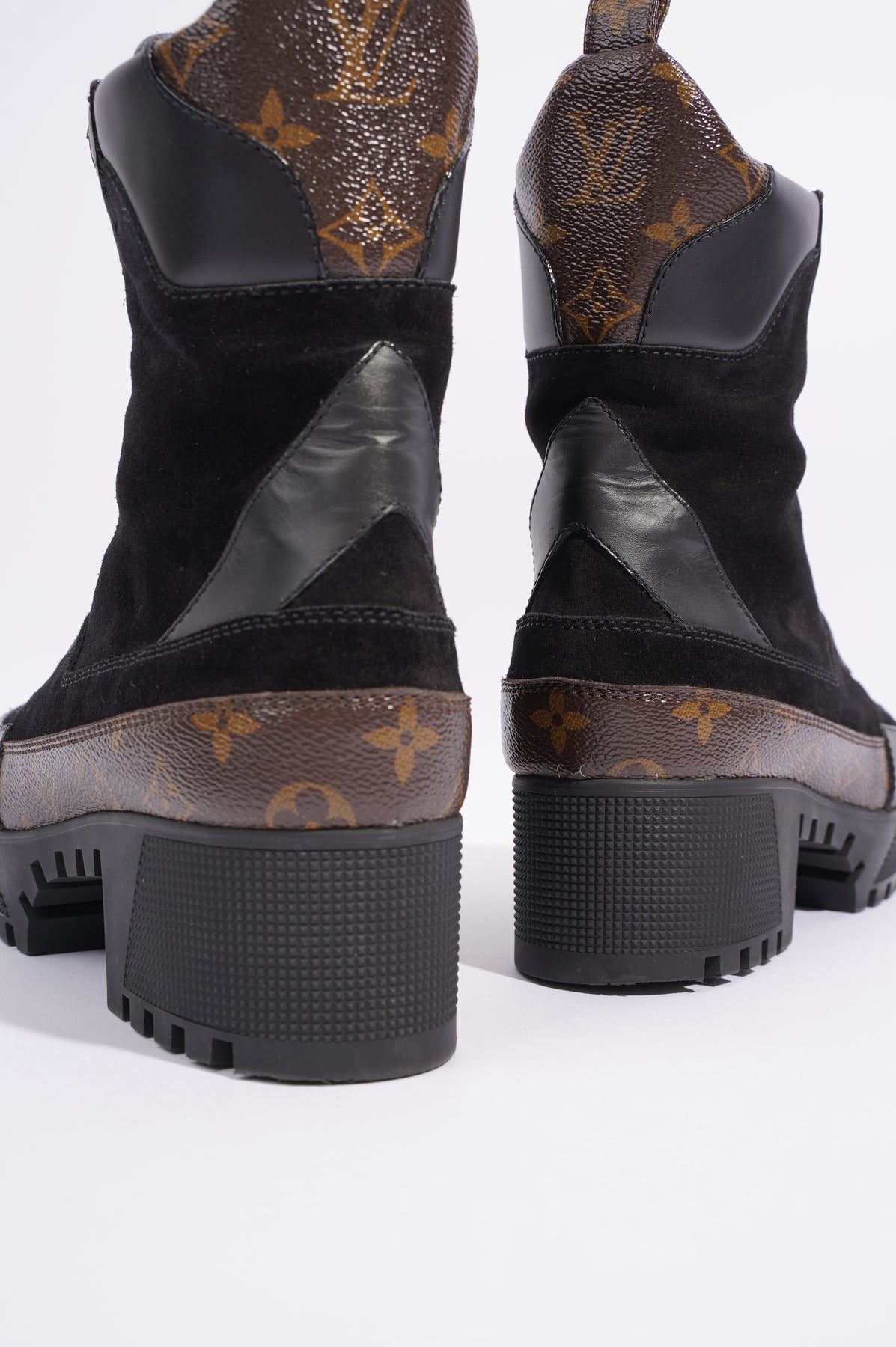 Louis Vuitton Womens Laureate Desert Boot Black / Monogram EU 41