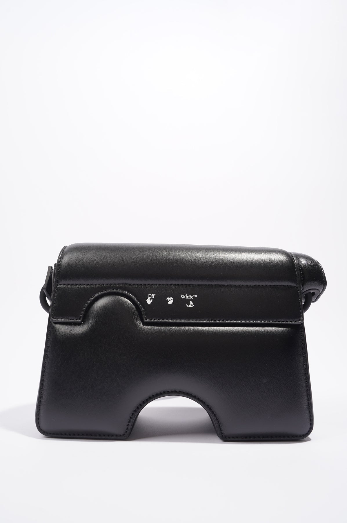 OFF-WHITE Burrow 15 Leather Mini Bag Black