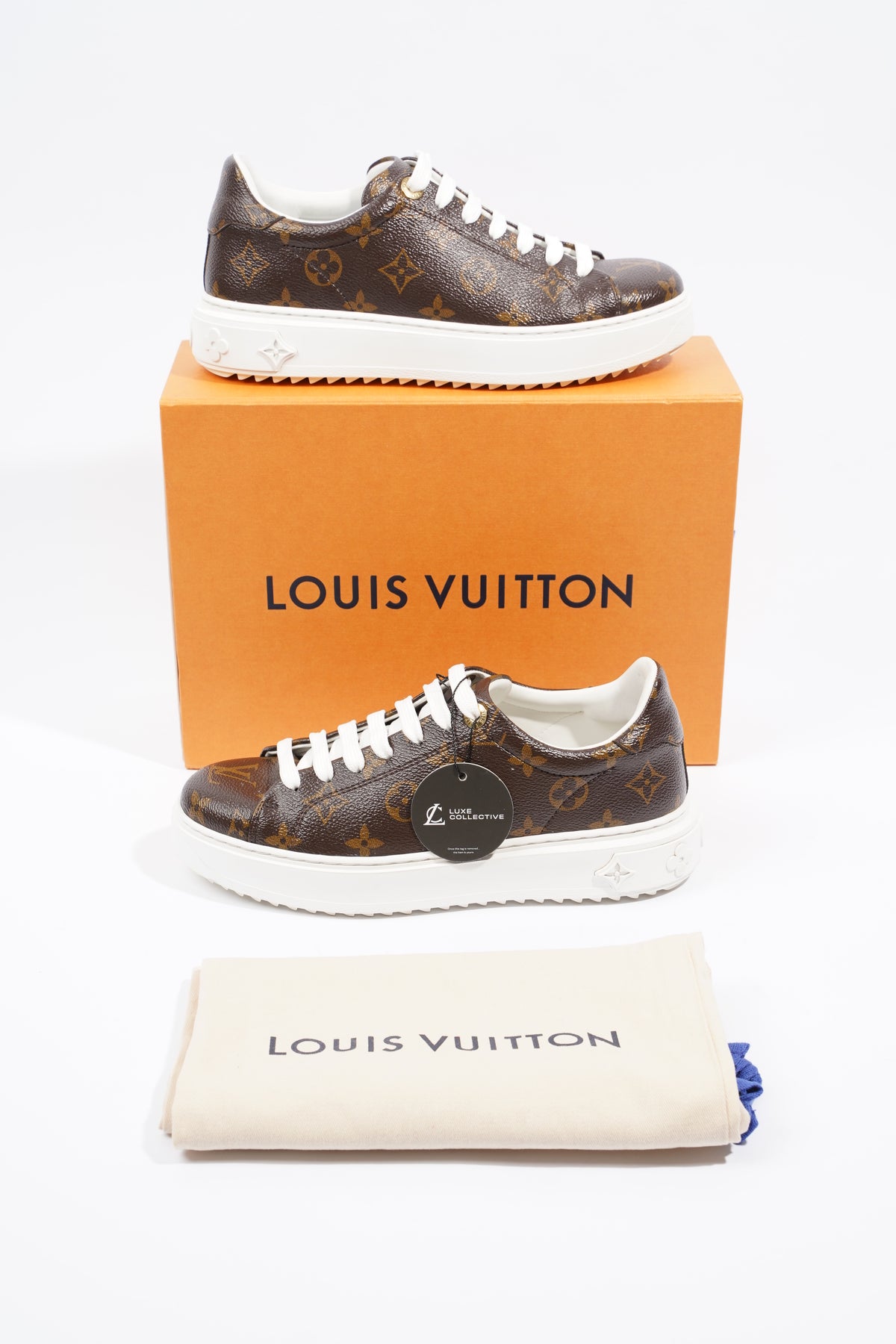 Louis Vuitton Womens Time Out Sneaker Monogram EU 38 / UK 5 – Luxe  Collective