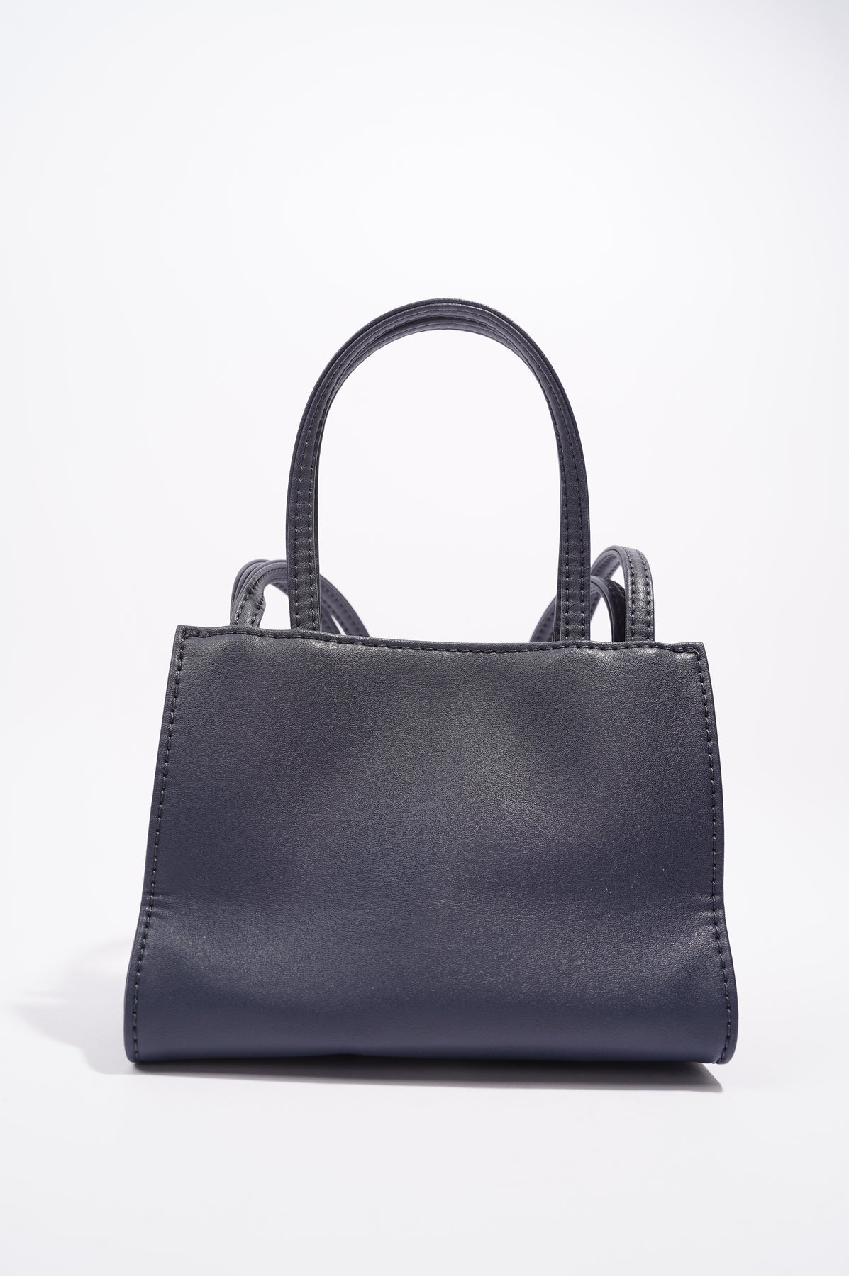 Telfar Womens Shopping Bag Navy Leather Small – Luxe Collective