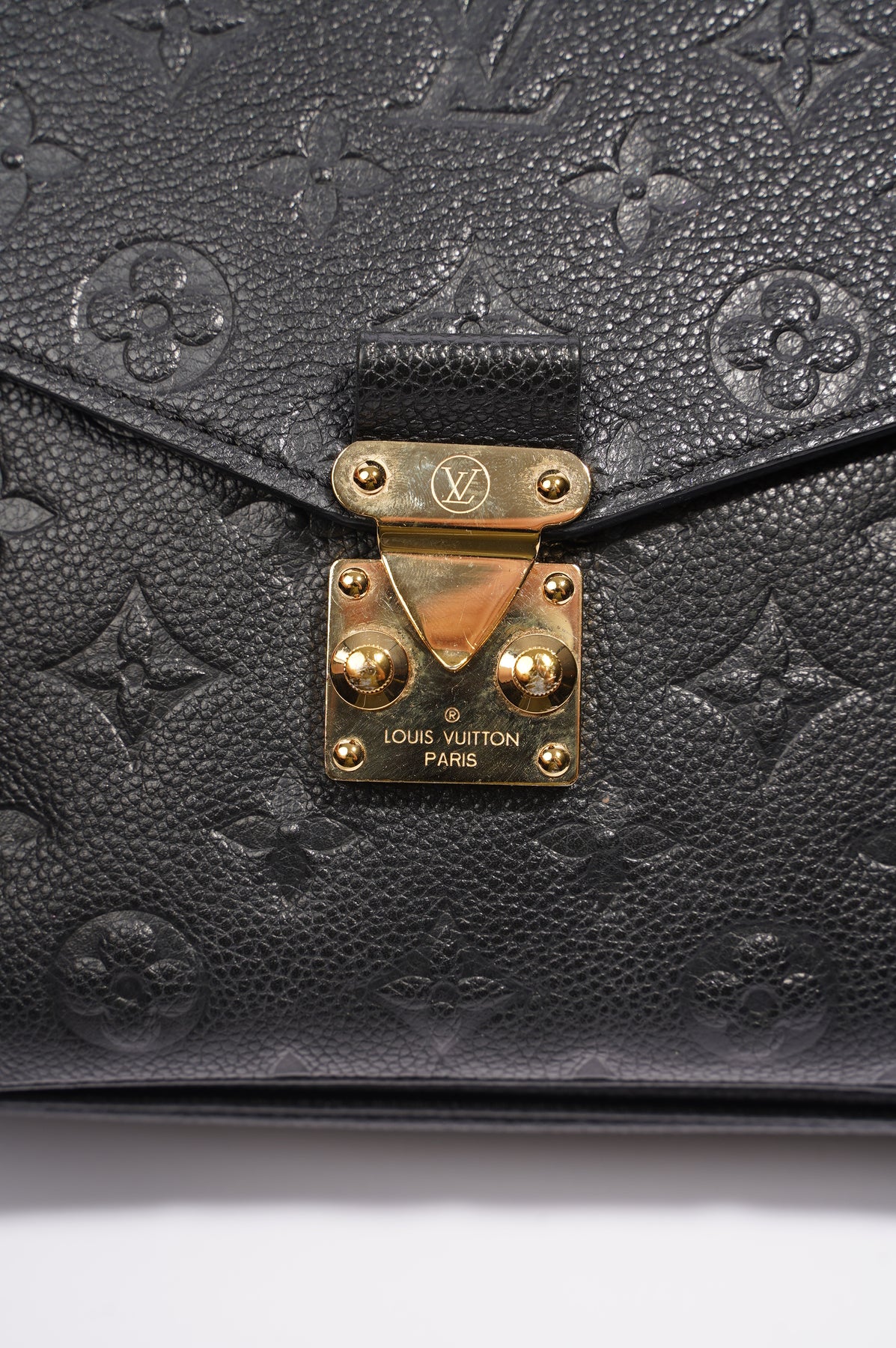 Louis Vuitton Monogram Empreinte Leather Canvas Pochette Metis Black