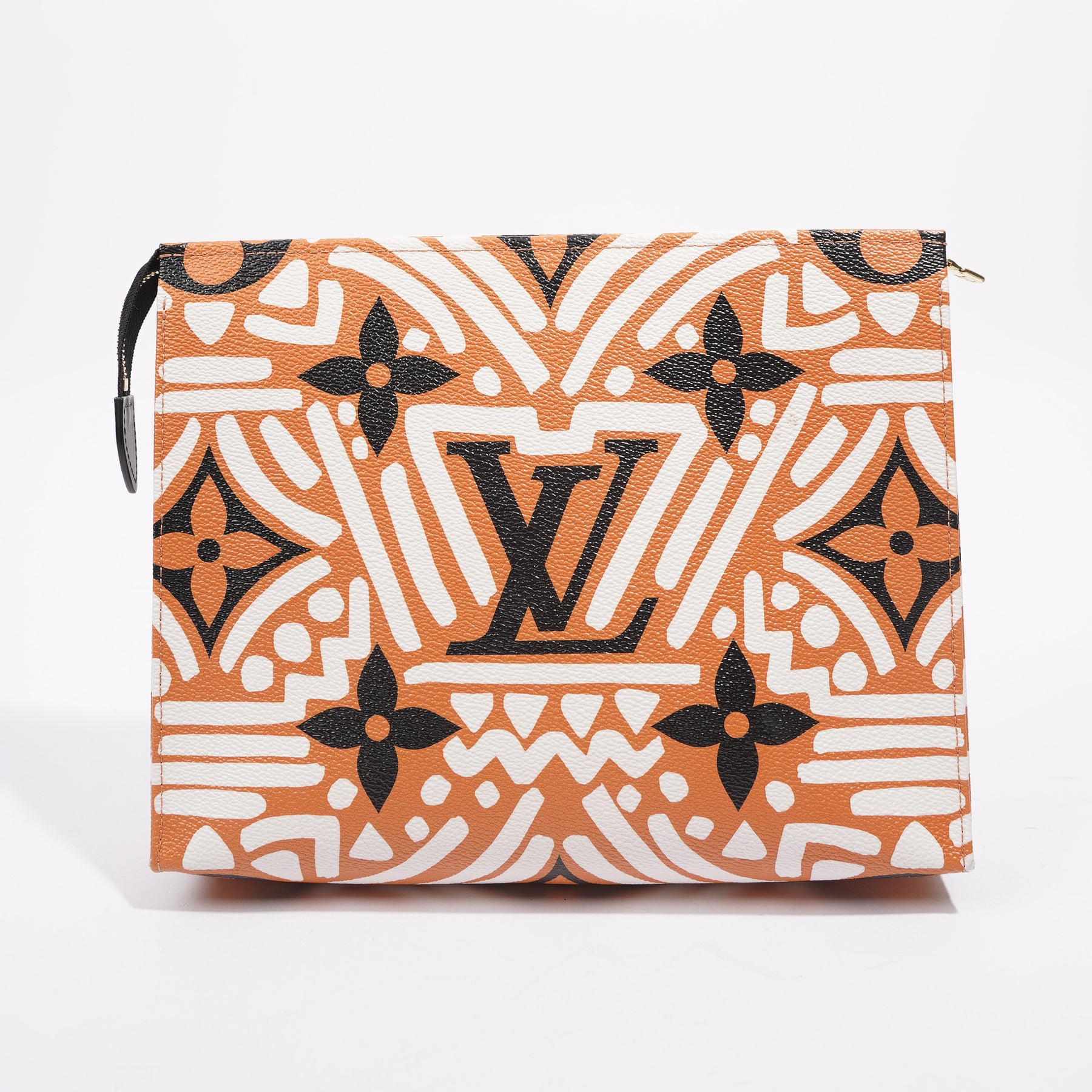 Louis Vuitton Womens Tribal Pochette Clutch Orange / White / Black