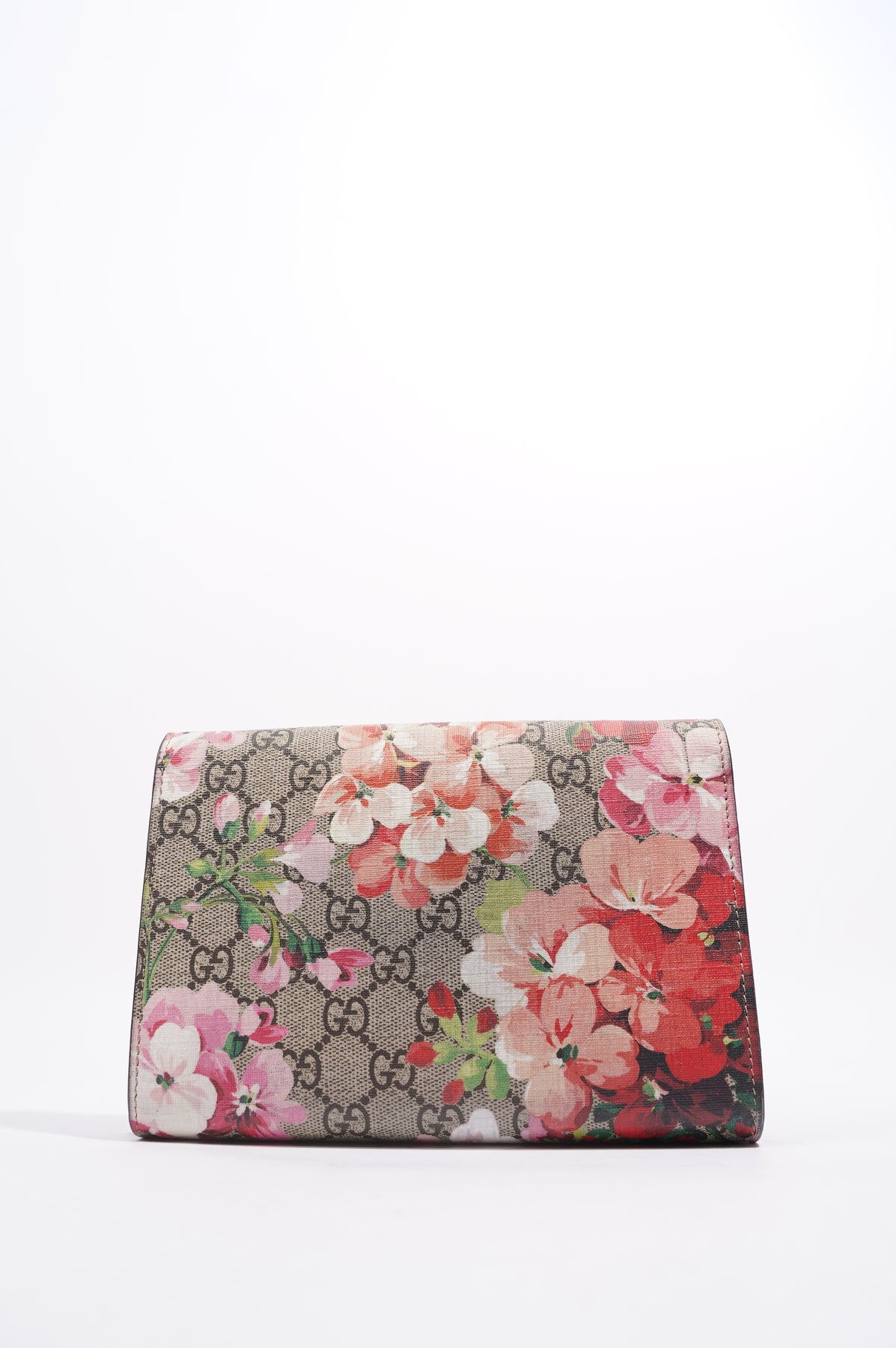 Gucci floral wallet hot sale on chain