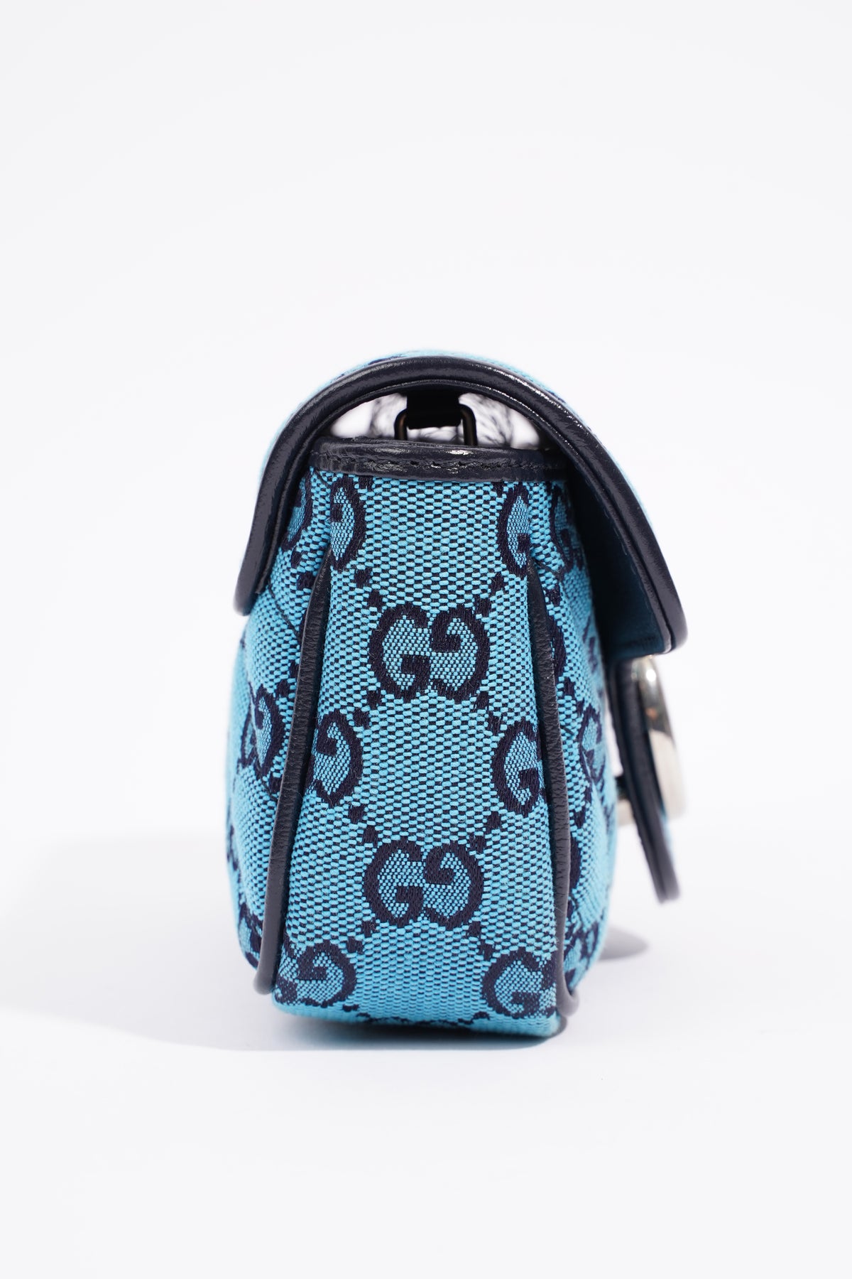 Gucci GG Marmont Multicolour Super Mini Bag in Blue