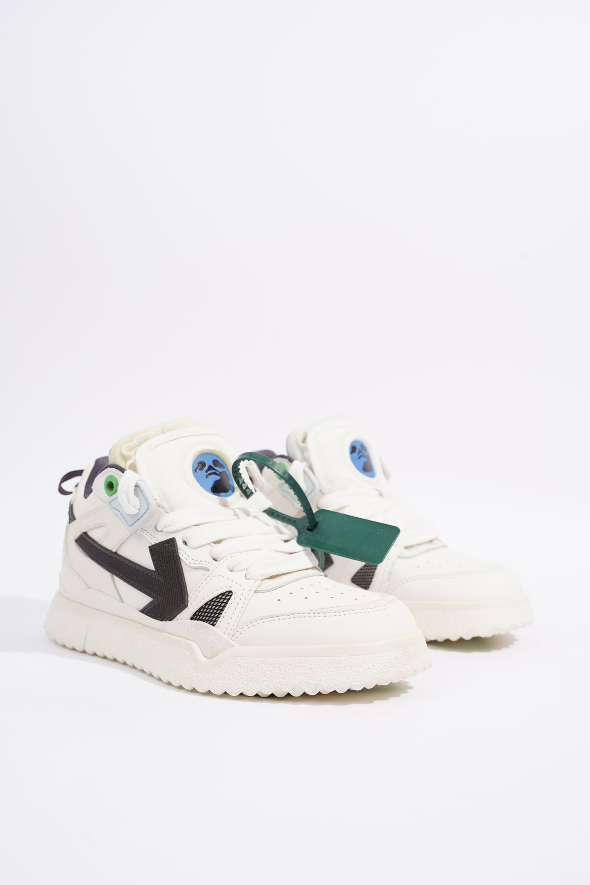 Off-White New Mid Top Sponge Green / Black Mid Top Sneakers