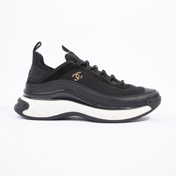 Chanel Womens CC Logo Runners Black EU 39.5 / UK 6.5 – Luxe Collective