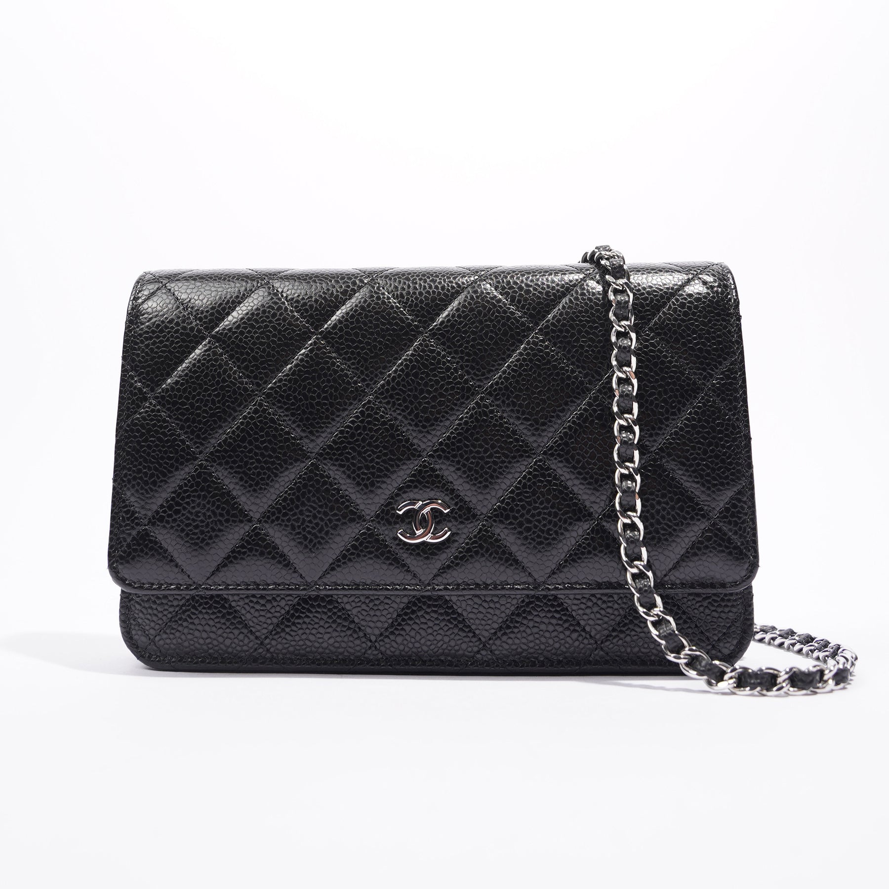 Chanel WOC Signature Top Handle Bag in Black | MTYCI