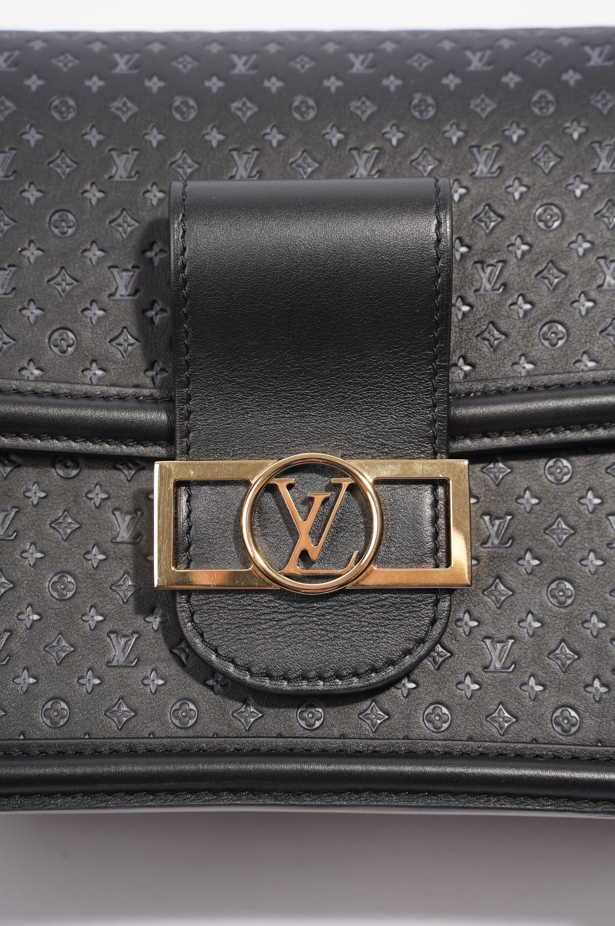 Louis Vuitton Dauphine Shoulder Bag in Black, Blue and White Monogram