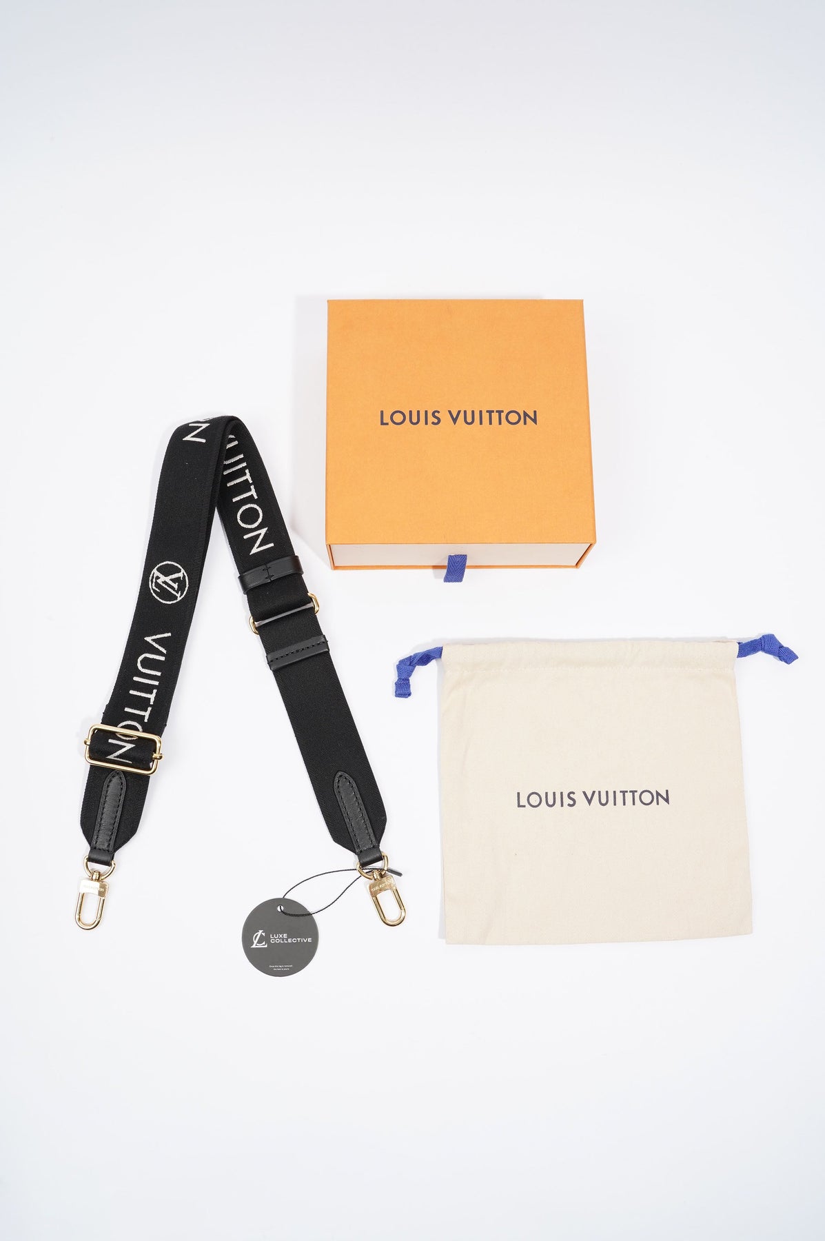 Louis Vuitton Womens Adjustable Strap Black Canvas – Luxe Collective