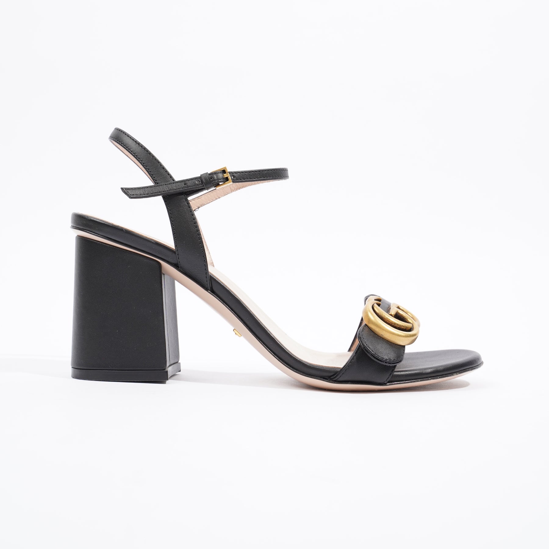 Gold gucci hotsell heeled sandals