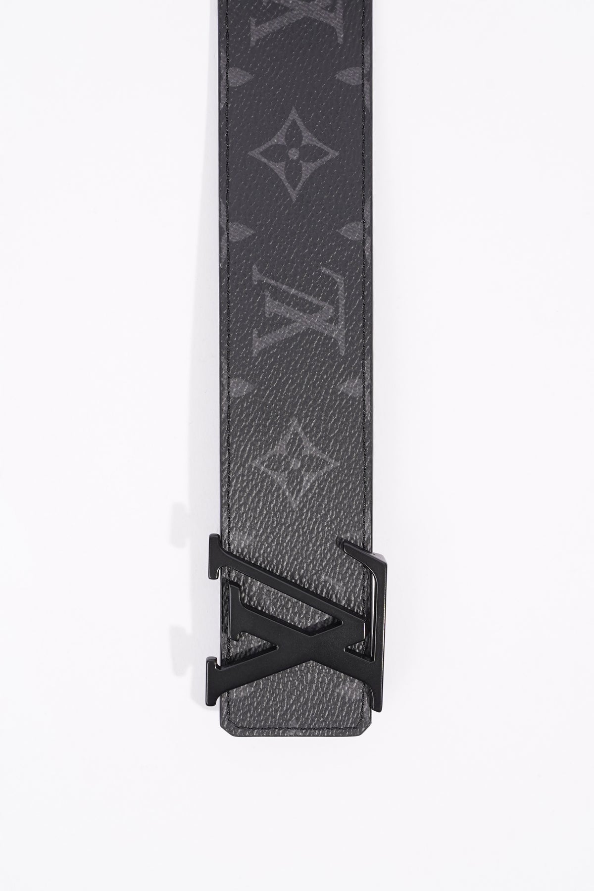 Louis Vuitton Monogram Eclipse Canvas LV Initiales Reversible Belt 95CM