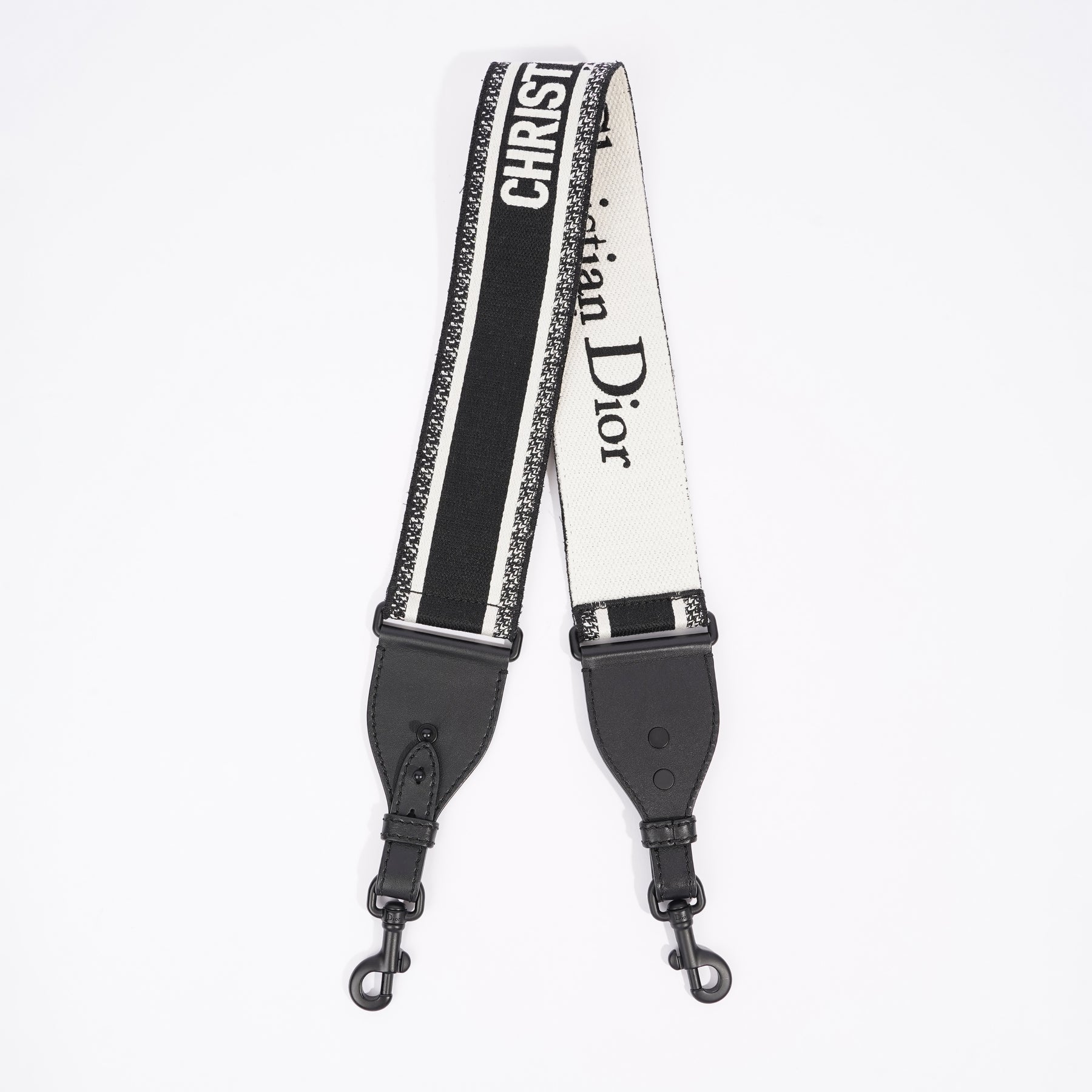 Christian Dior Ultramatte Bag Strap Black / White Canvas – Luxe