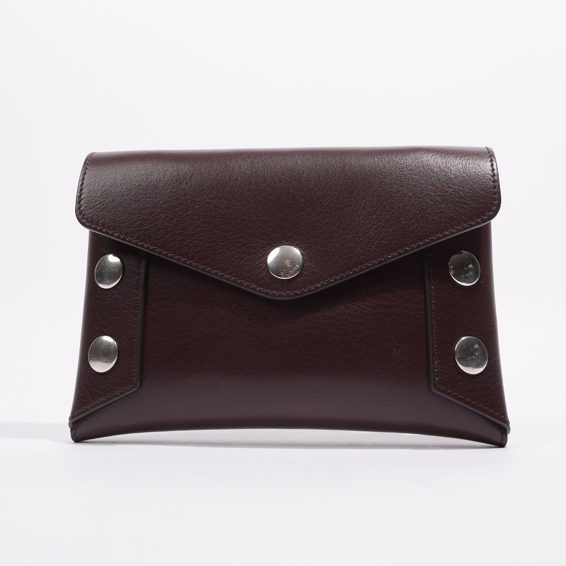 Alexander Wang Mini Studded Burgundy Leather Envelope Crossbody Bag Wallet  NEW