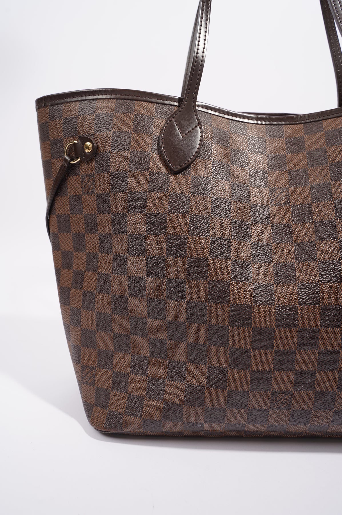 Louis Vuitton Womens Neverfull Bag Damier Ebene Canvas MM – Luxe
