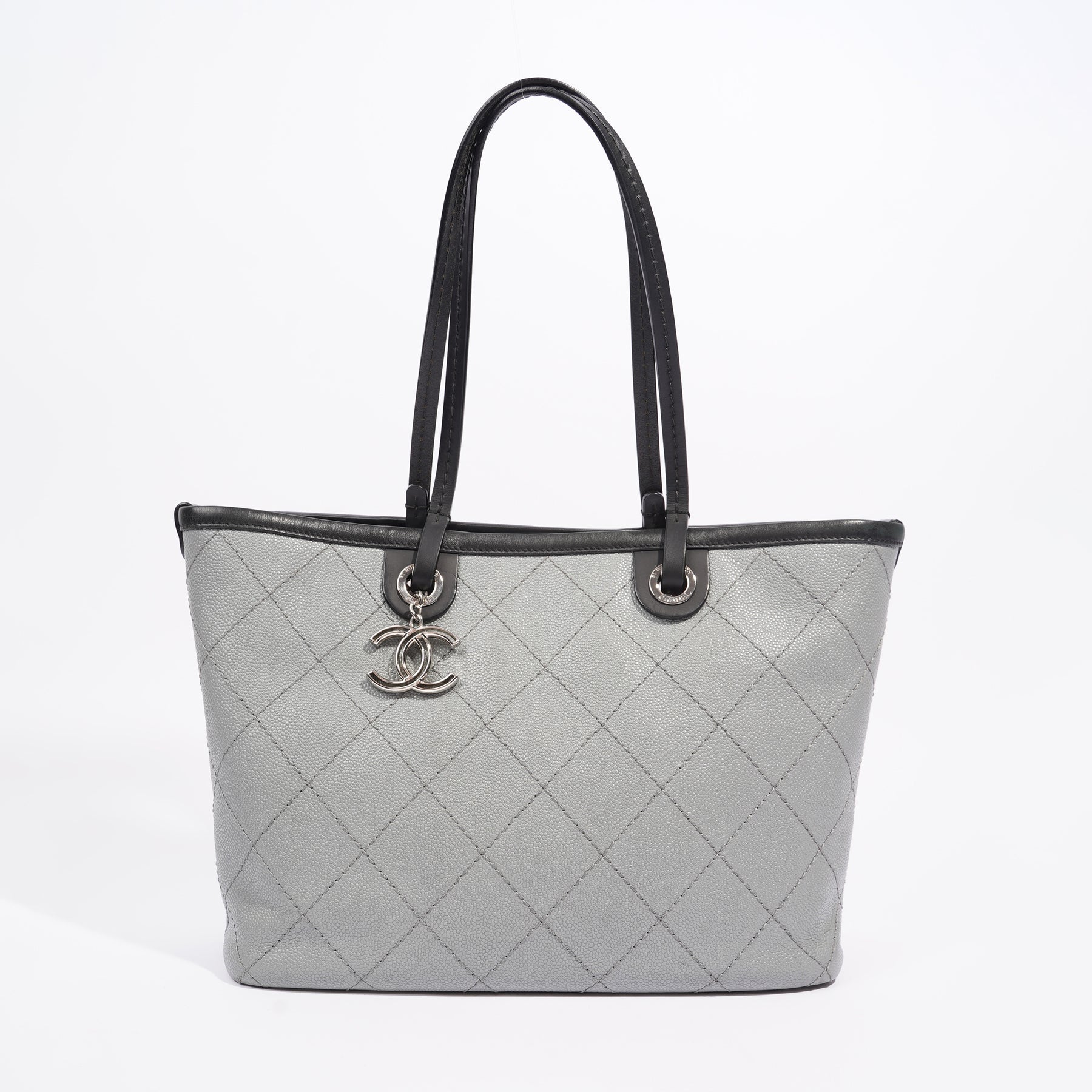 Chanel Womens Fever Shopping Tote Grey Caviar – Luxe Collective