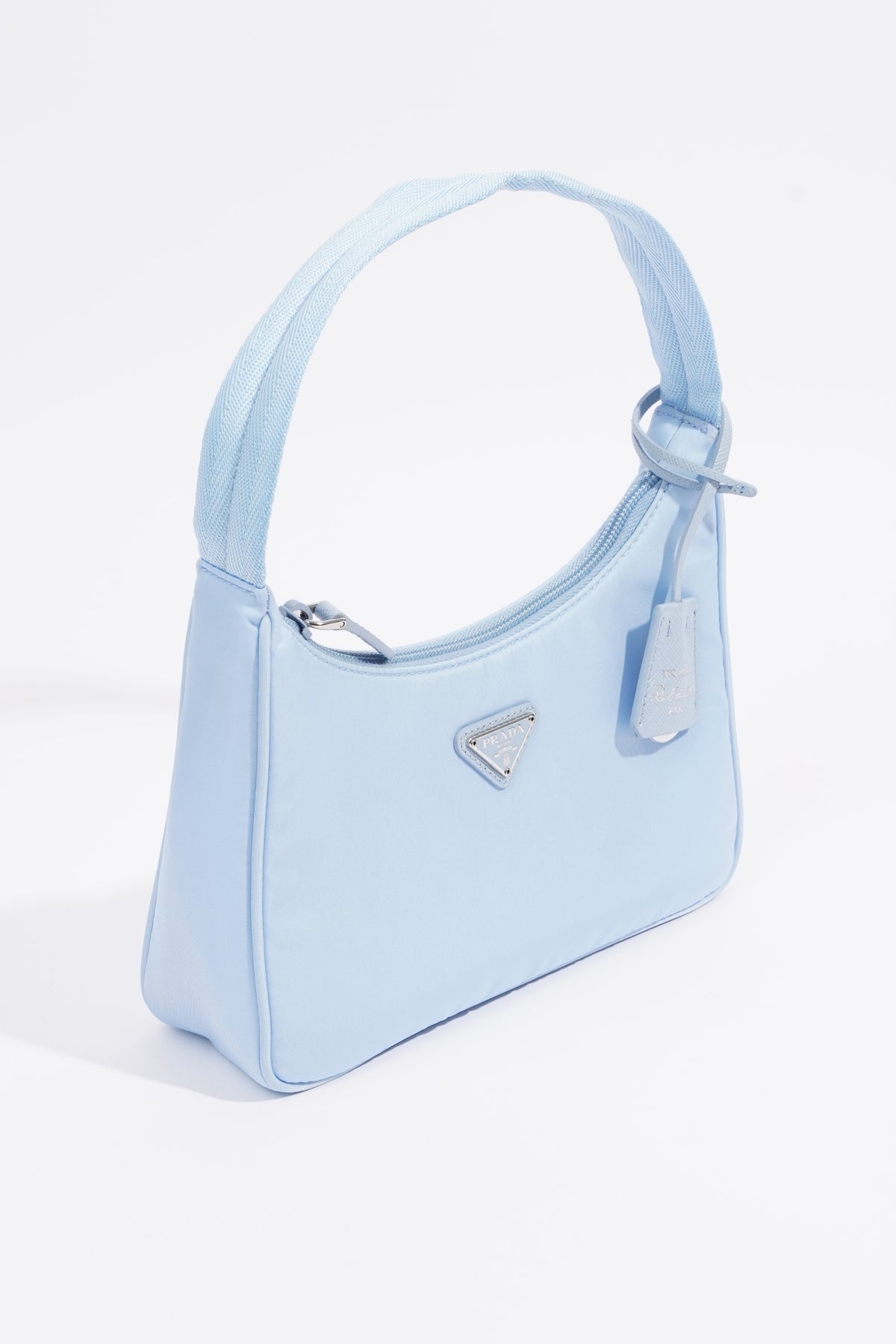 Prada Re-Edition Nylon Mini Shoulder Bag Periwinkle Blue in Nylon