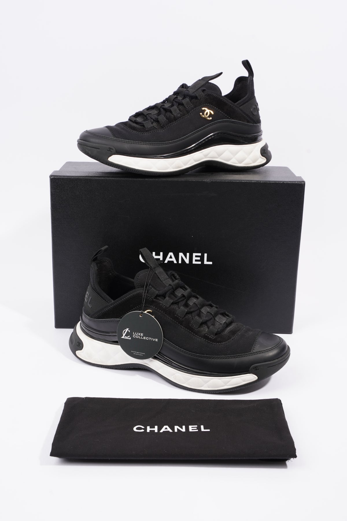 Chanel Sock Runners Black 39 - Love Luxe