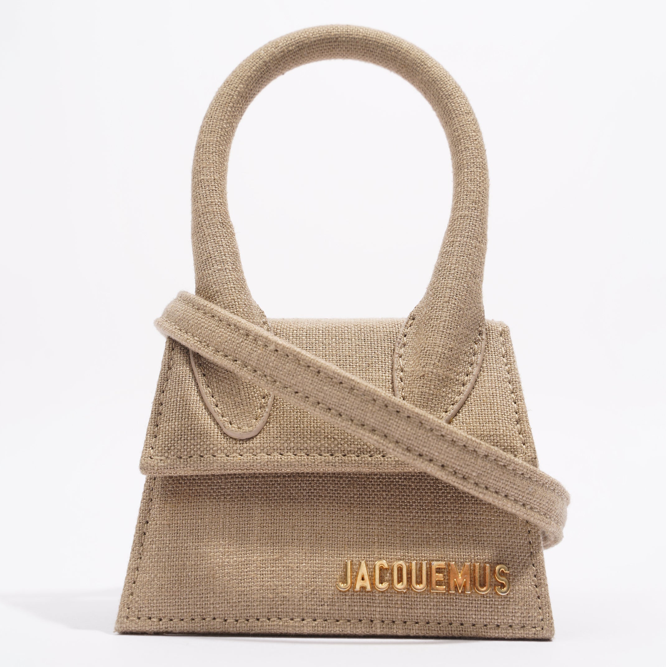 jacquemus beige linen bag