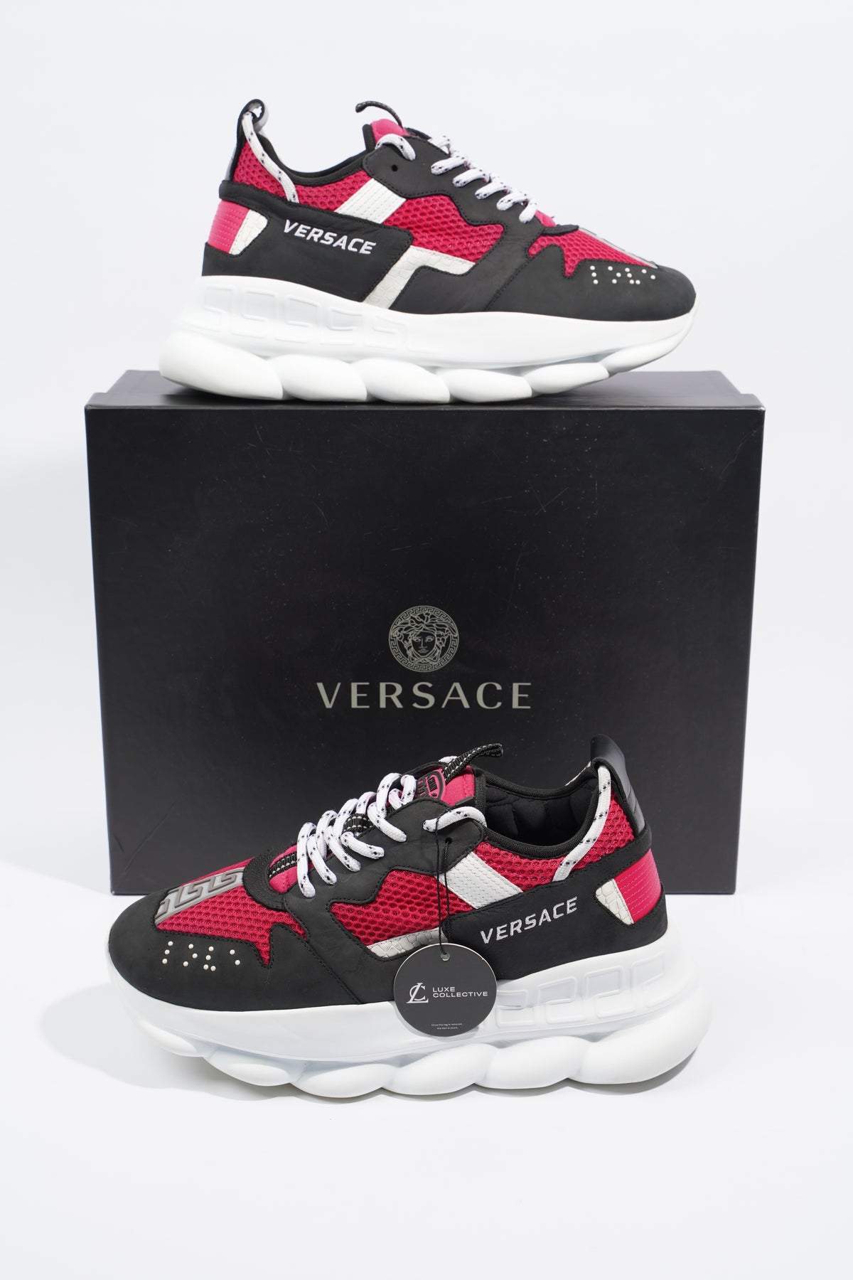 Sneakers luxe homme - Sneakers Versace Chain Reaction black and