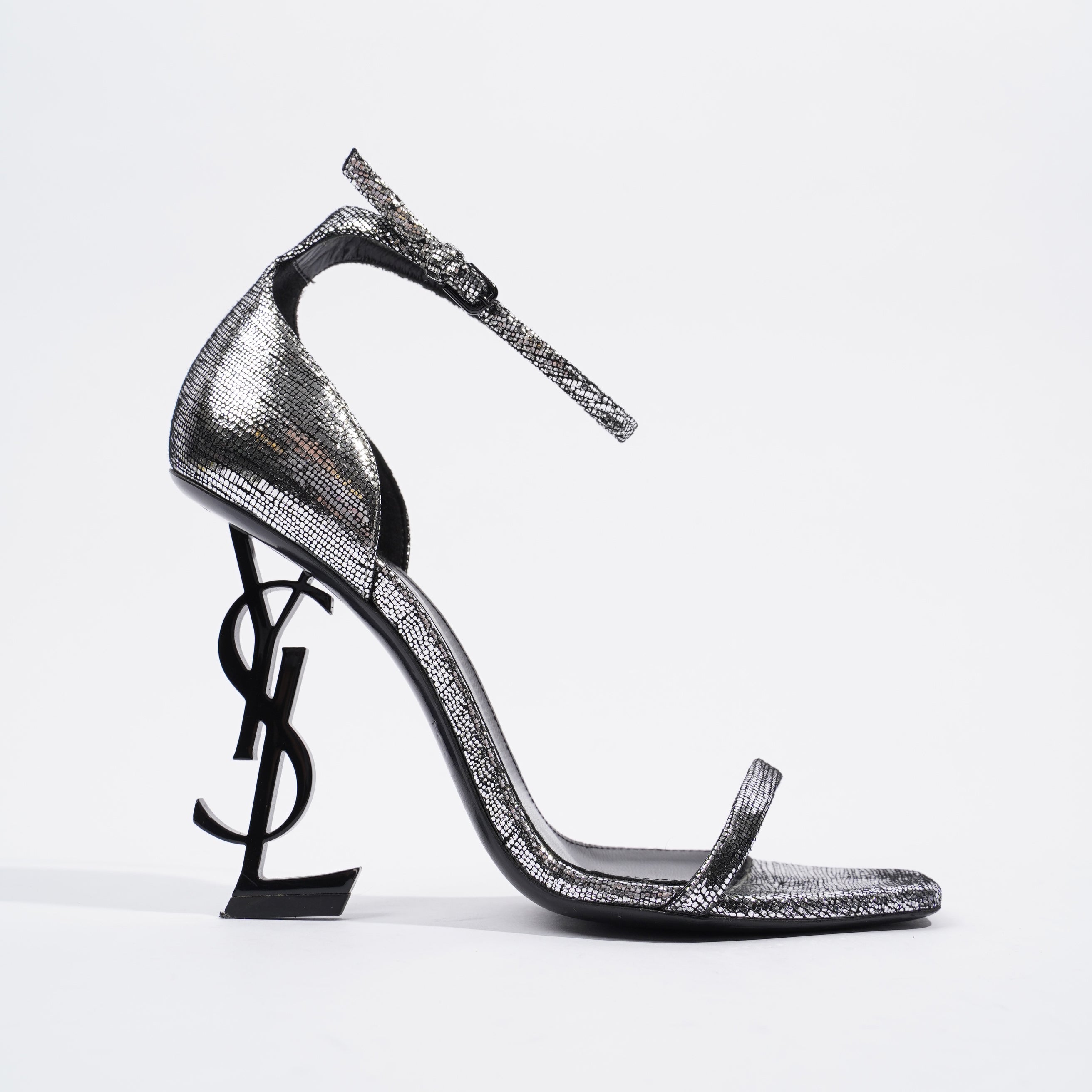 Silver sales ysl heels