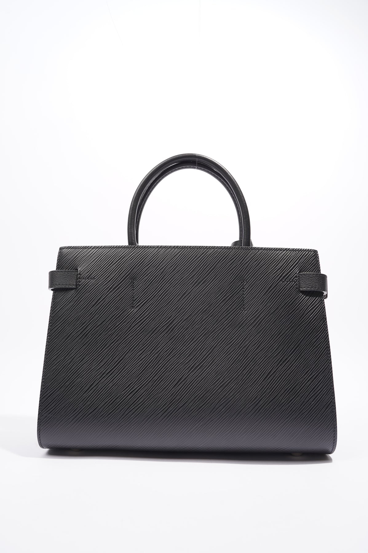 Louis Vuitton Twist Handbag Teddy Fleece with Epi Leather MM Black