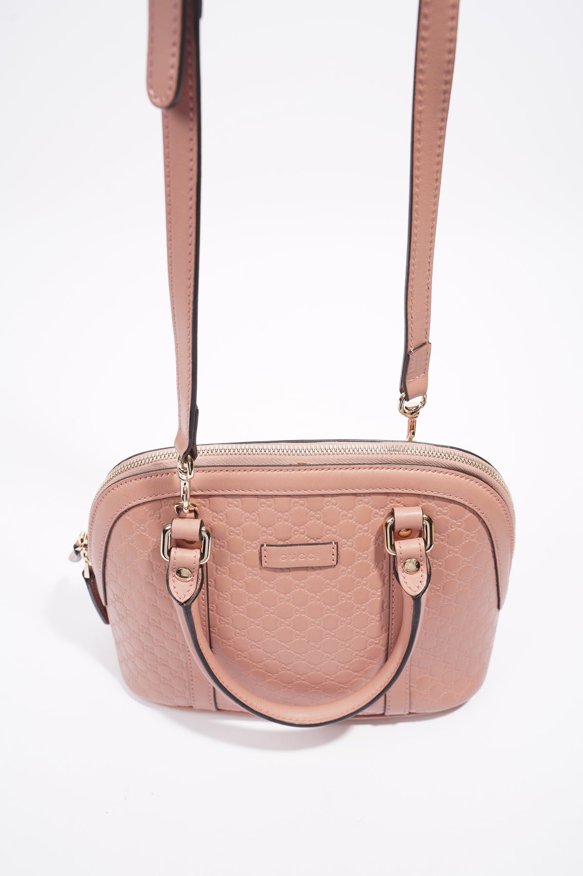 Gucci Dome Bag Pink Guccissima Mini Luxe Collective