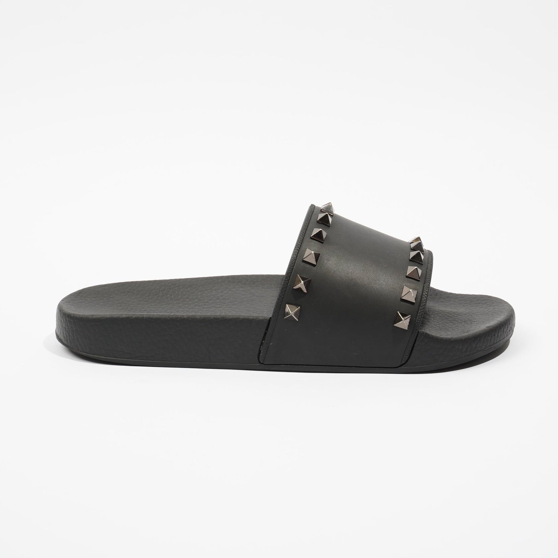 Valentino rockstud slides cheap black