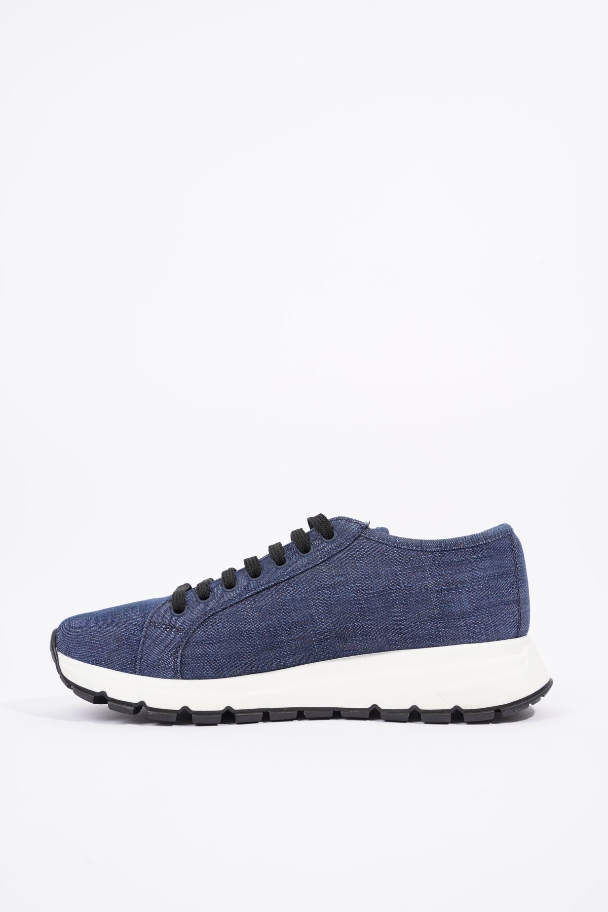 Mens blue prada trainers hot sale