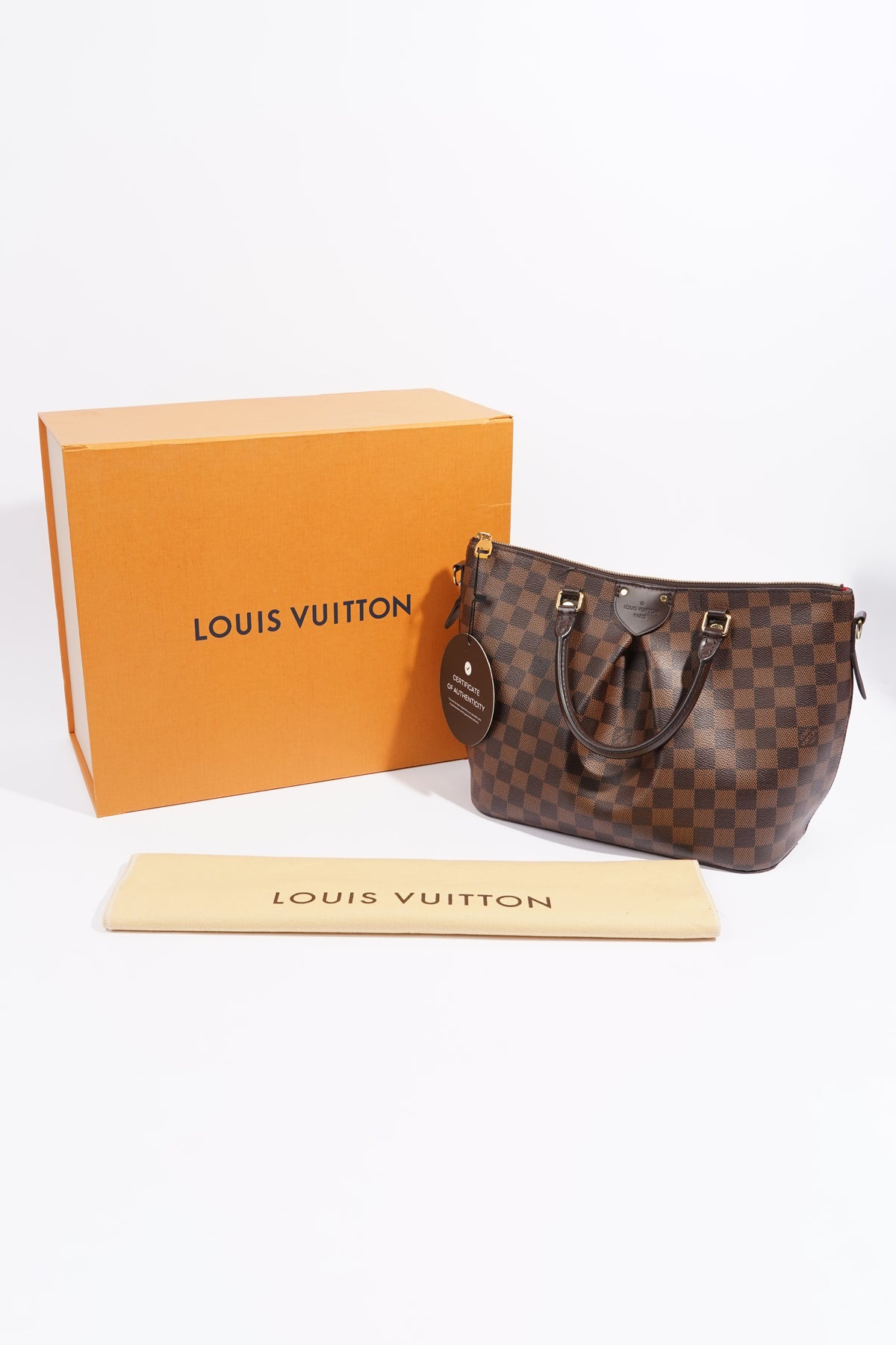 Louis Vuitton Siena Damier Ebene MM Brown in Canvas/Leather with