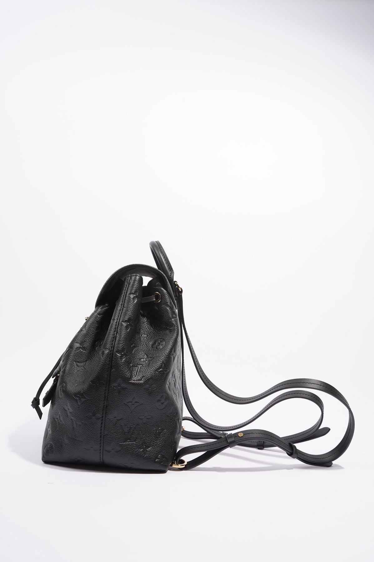 Louis Vuitton Womens Montsouris Backpack Daypack Black Leather PM – Luxe  Collective