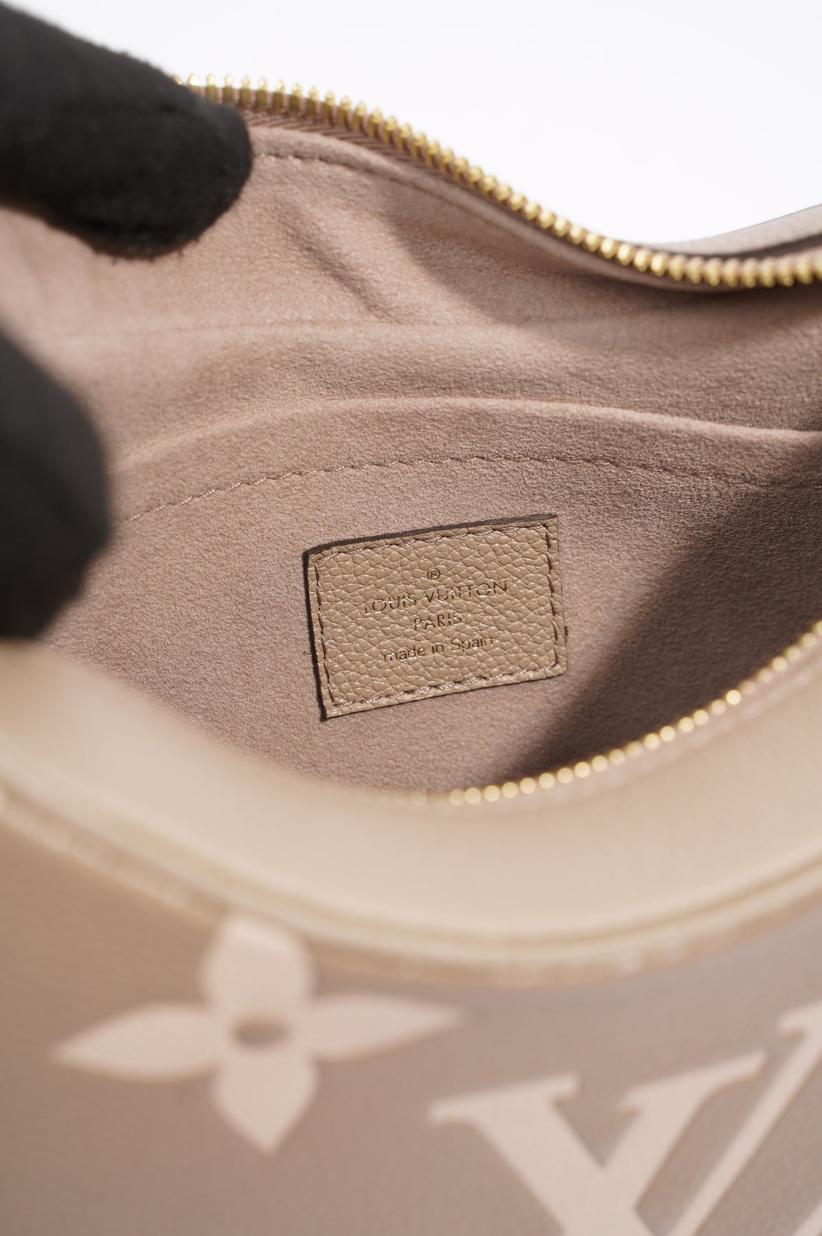 Louis Vuitton Bagatelle Bag Monogram Empreinte Leather Beige ref.1020513 -  Joli Closet