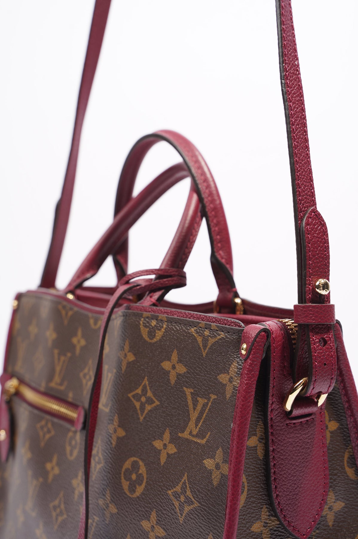 Louis Vuitton Popincourt PM Tote Cerise Monogram Canvas Crossbody Bag