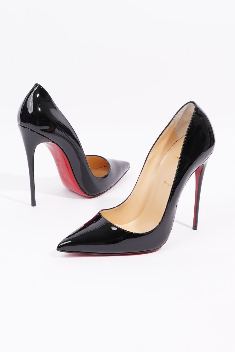 Christian Louboutin Black Patent So Kate 120 Pumps