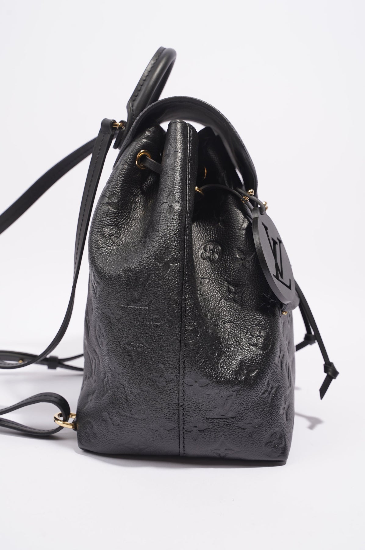 Louis Vuitton Womens Montsouris Backpack Daypack Black Leather PM – Luxe  Collective