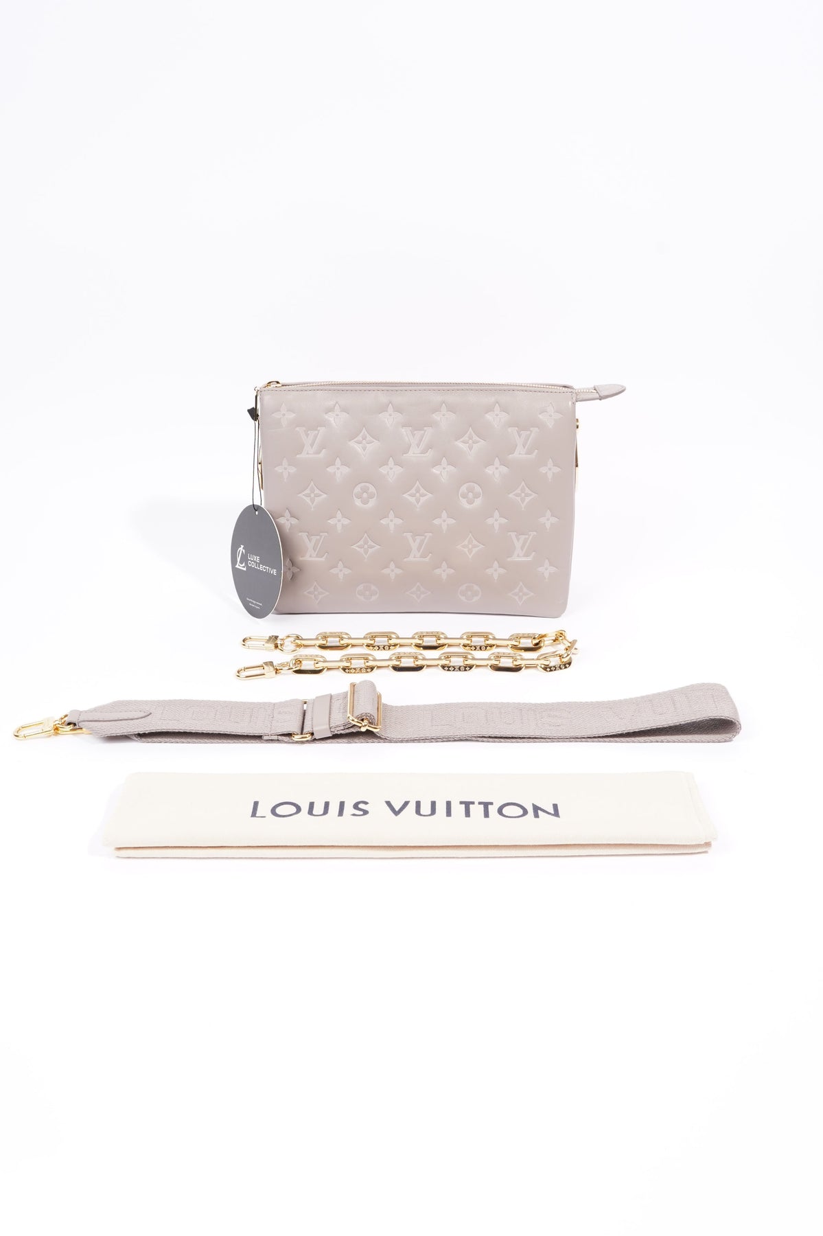 Louis Vuitton Coussin mm Grey Lamb