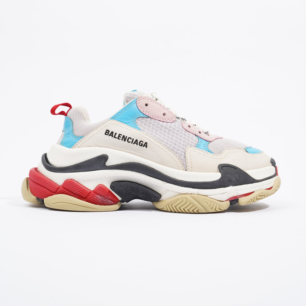 Triple s balenciaga store blue and white