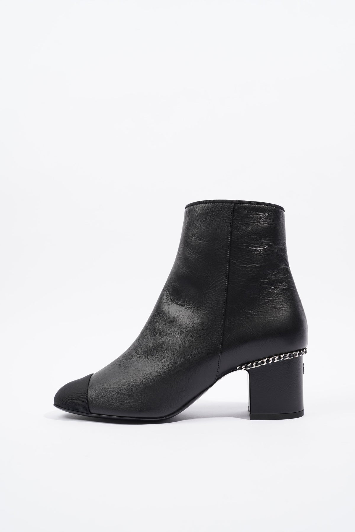 Chanel leather hotsell ankle boots