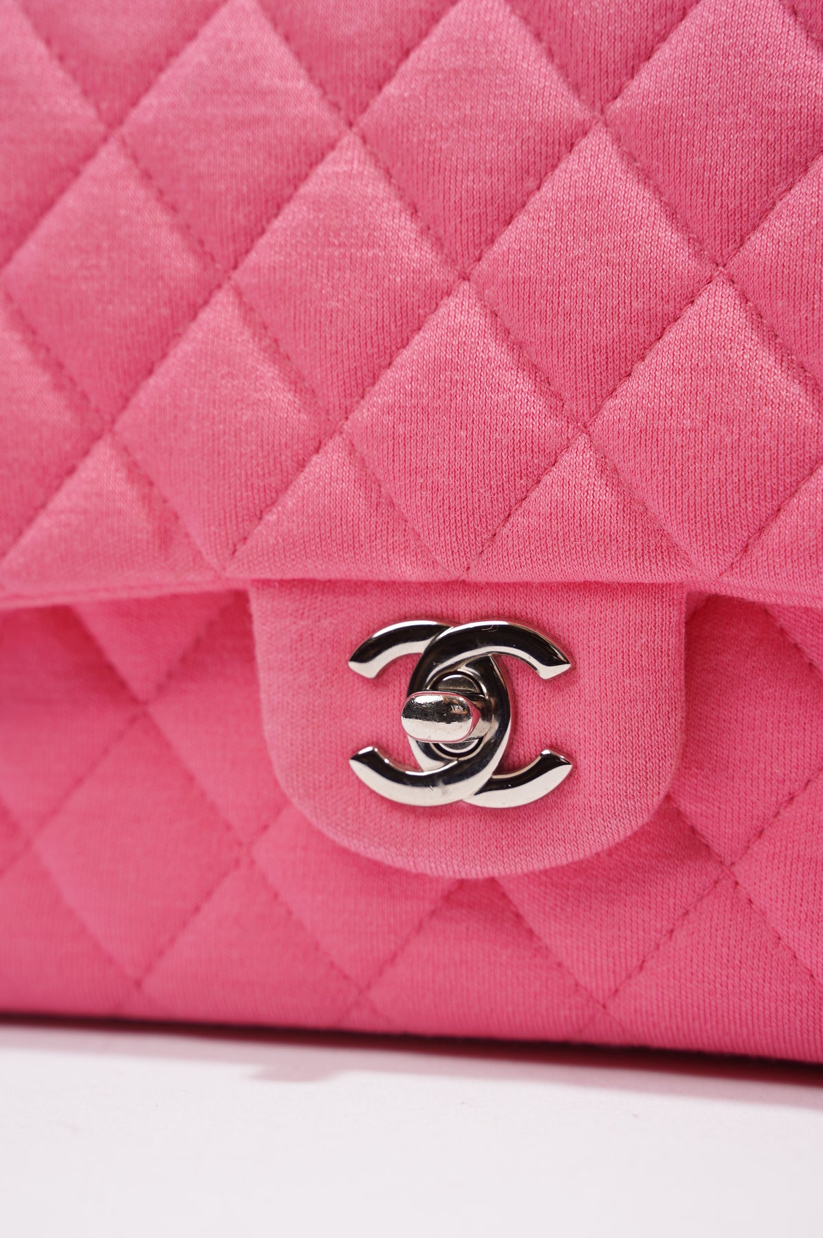 Chanel Womens Fabric Double Flap Bag Pink Medium – Luxe Collective